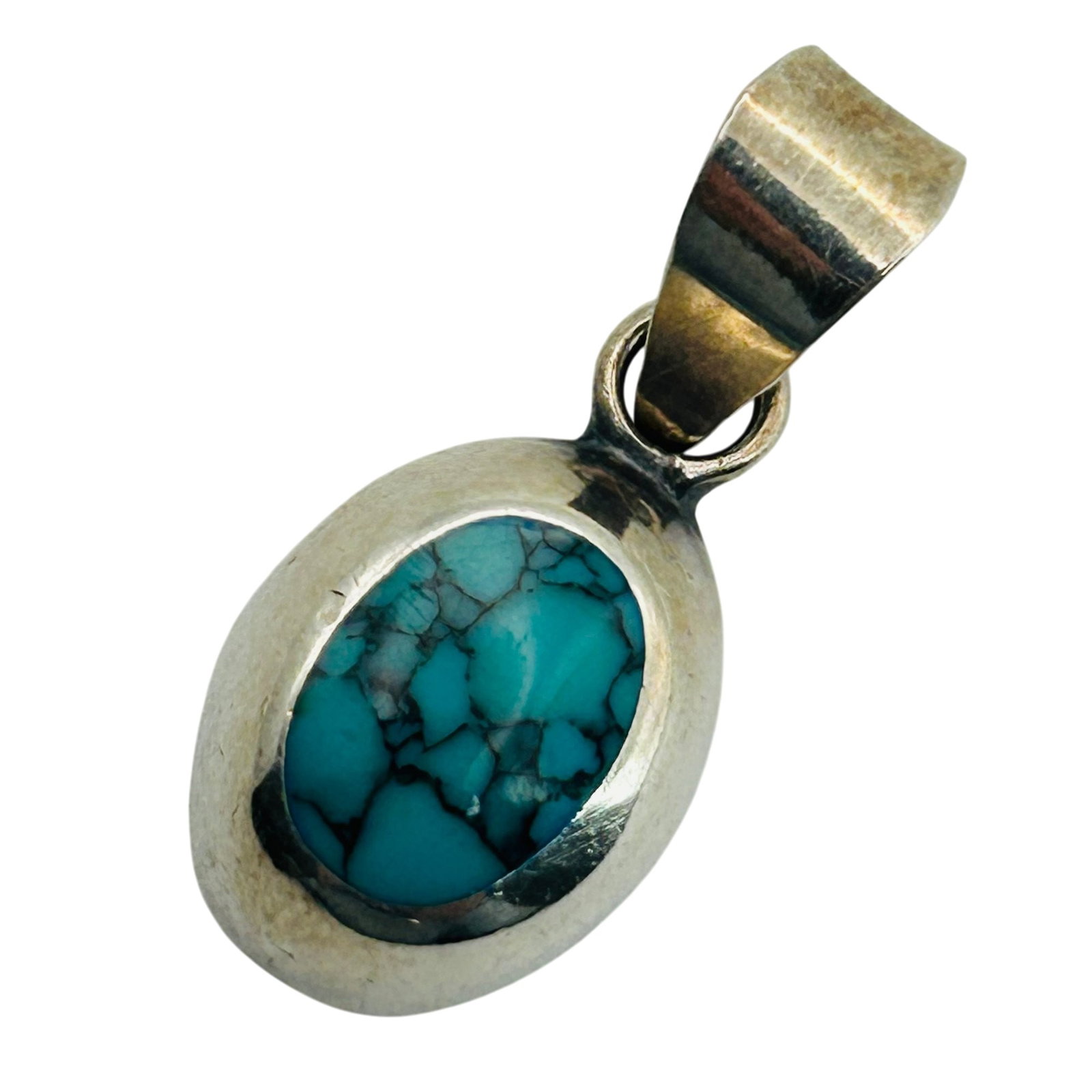 Mexico Sterling Turquoise Pendant (1 of 5)