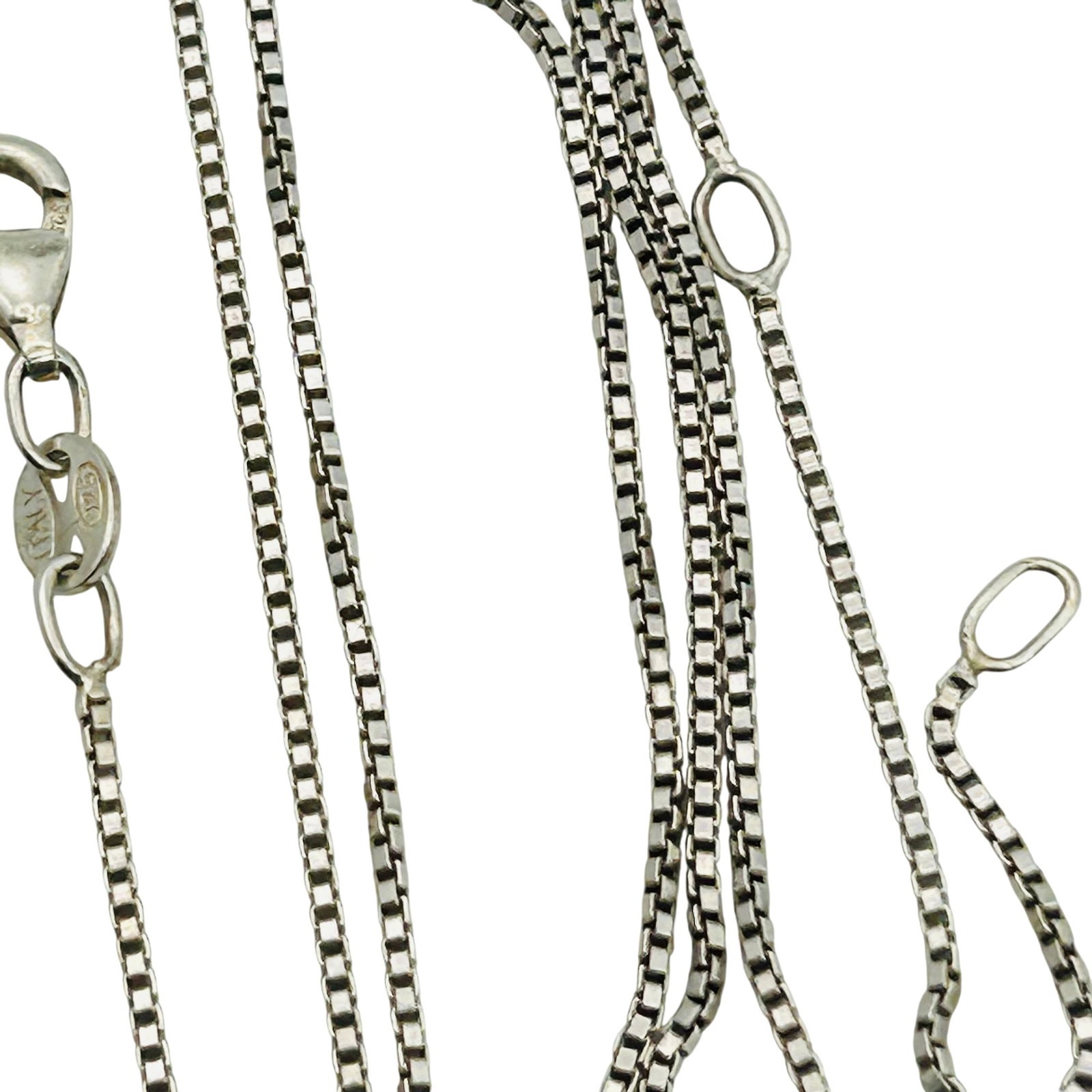 Italy Sterling Box Chain Necklace (1 of 4)