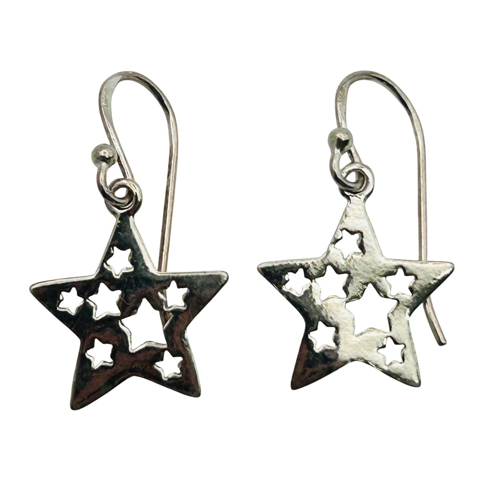 Sterling Star Hook Back Earrings (1 of 5)
