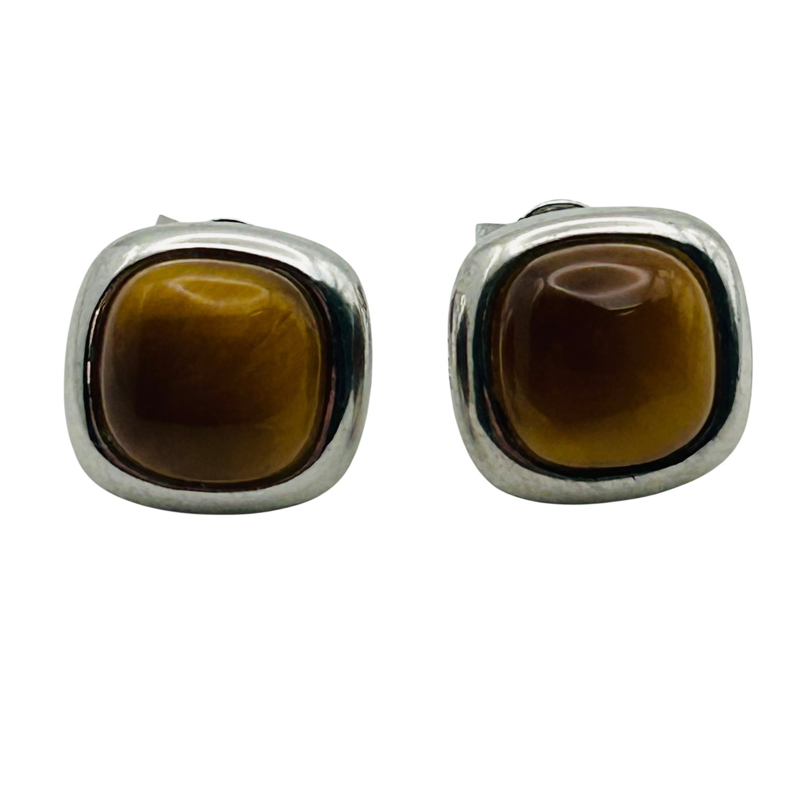 ATI Sterling Tigers Eye Stud Earrings (1 of 5)