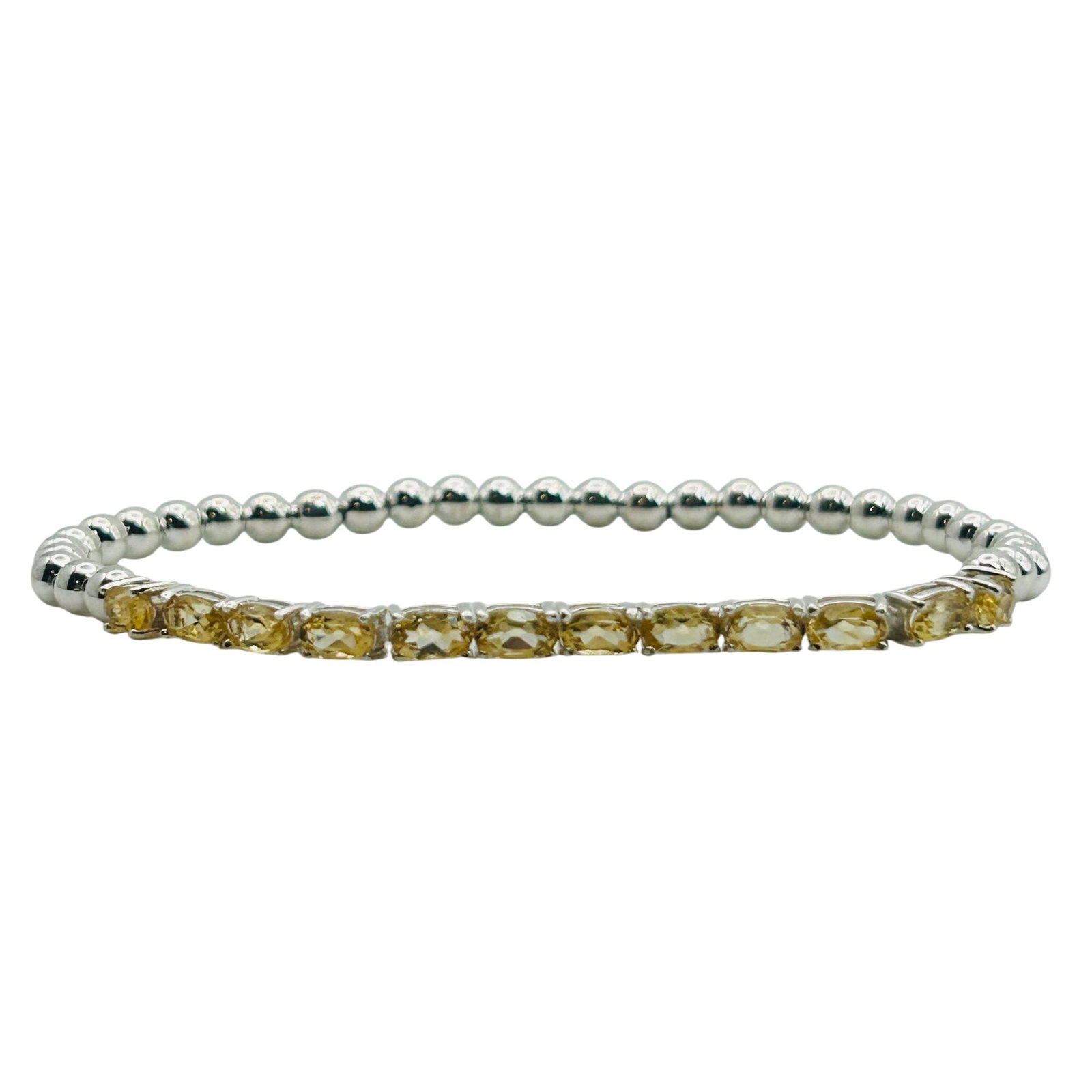 FAS Sterling Citrine Bead Bracelet (1 of 6)