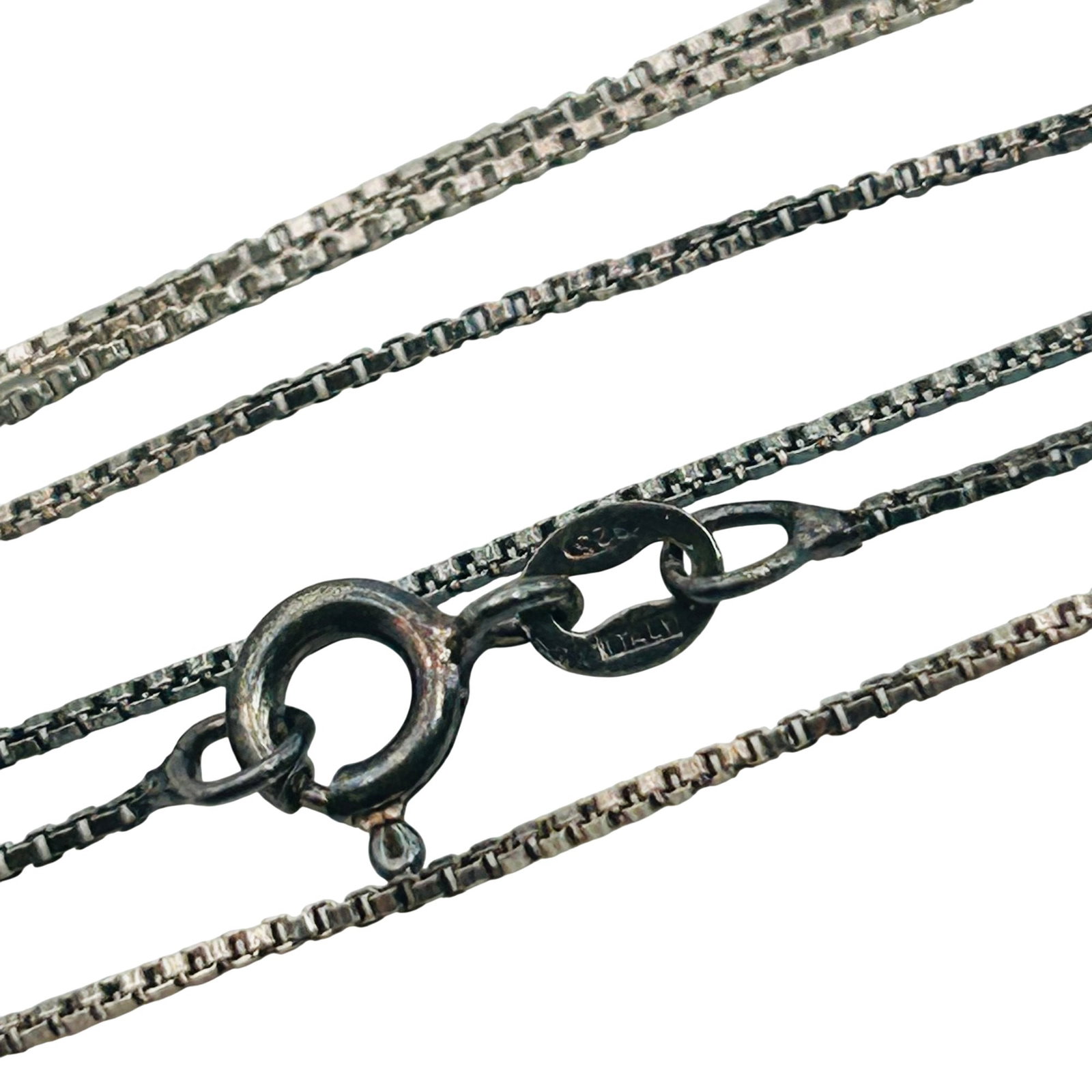 Italy Sterling Box Chain Necklace (1 of 4)