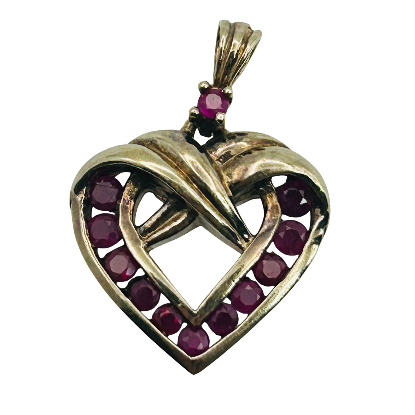 Sterling Pink Topaz Heart Pendant (1 of 4)