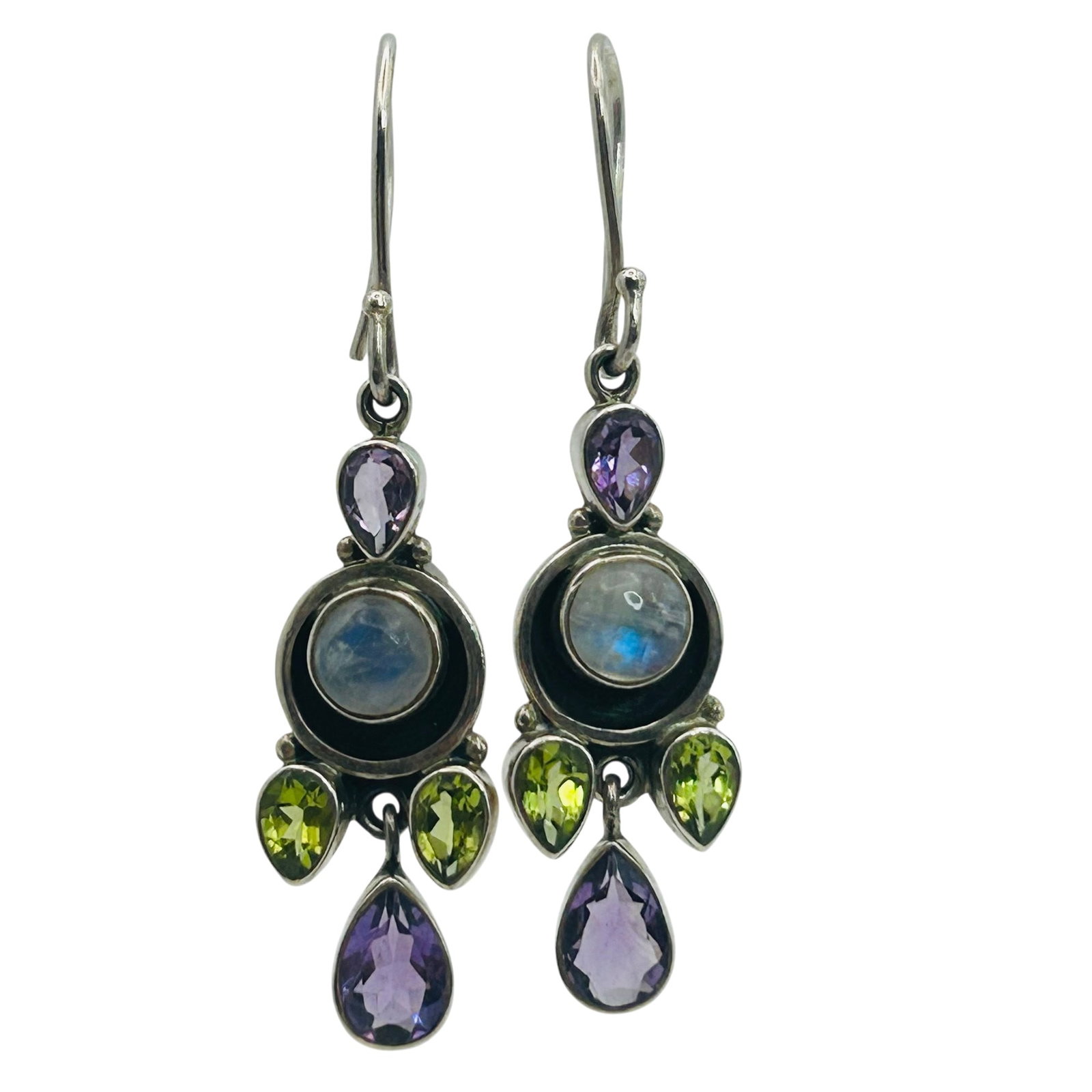 SLG Sterling Multi Gem Hook Back Earrings (1 of 5)
