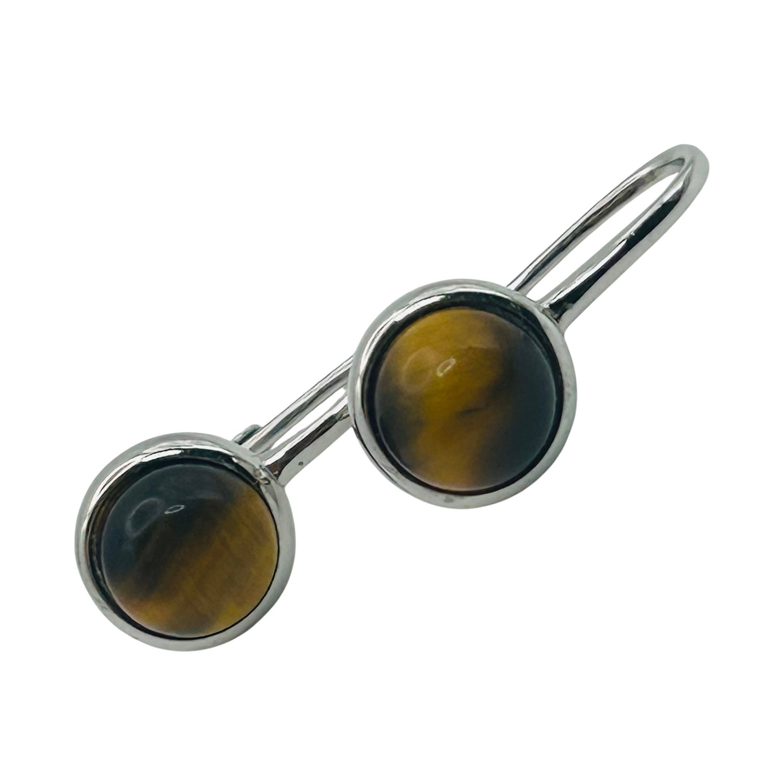 Sterling Tigers Eye Jacket Earrings (1 of 4)
