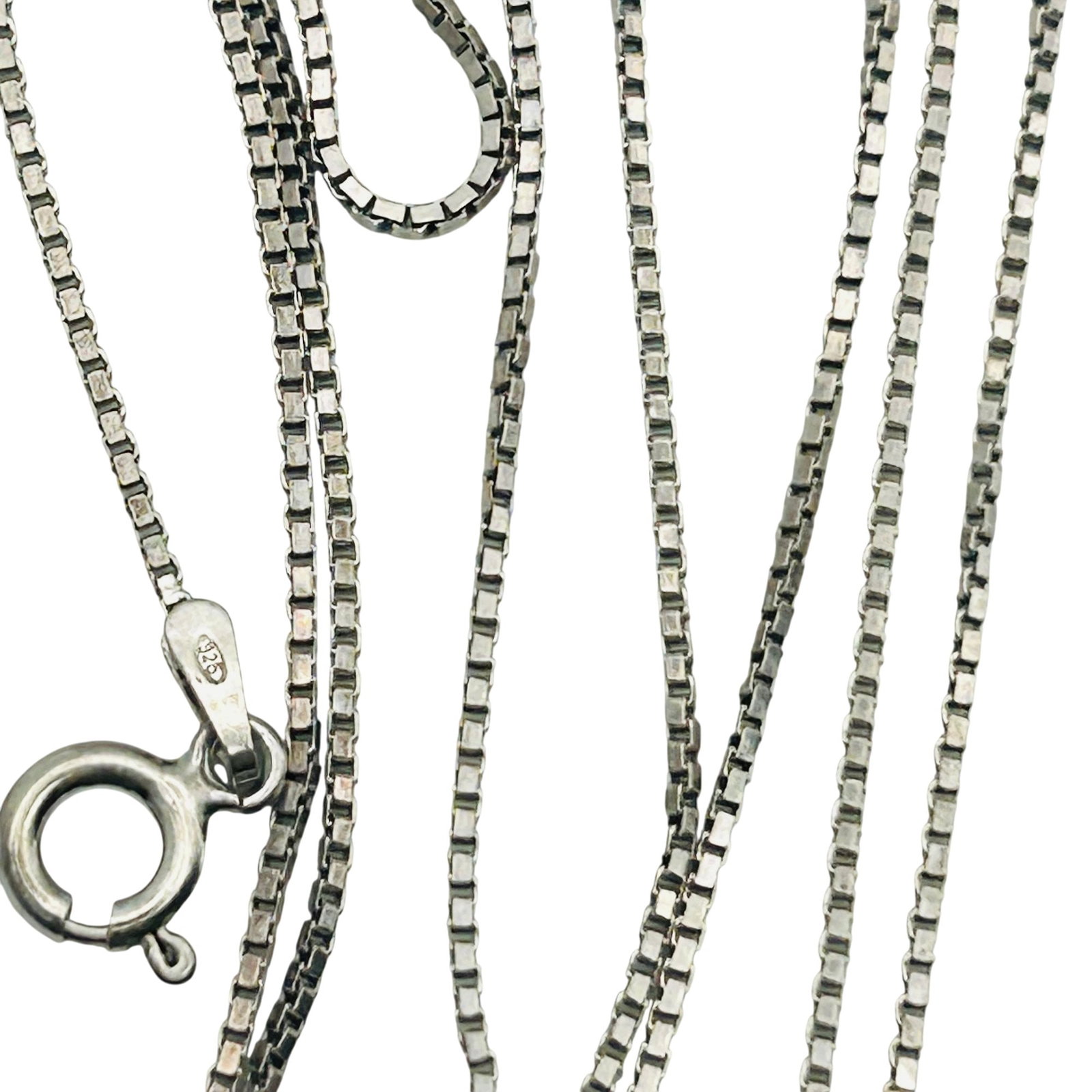 Italy Sterling Box Chain Necklace (1 of 5)