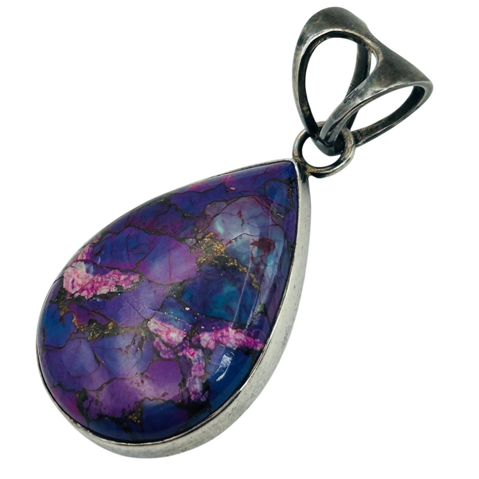 Sterling Purple Copper Turquoise Pendant (1 of 5)