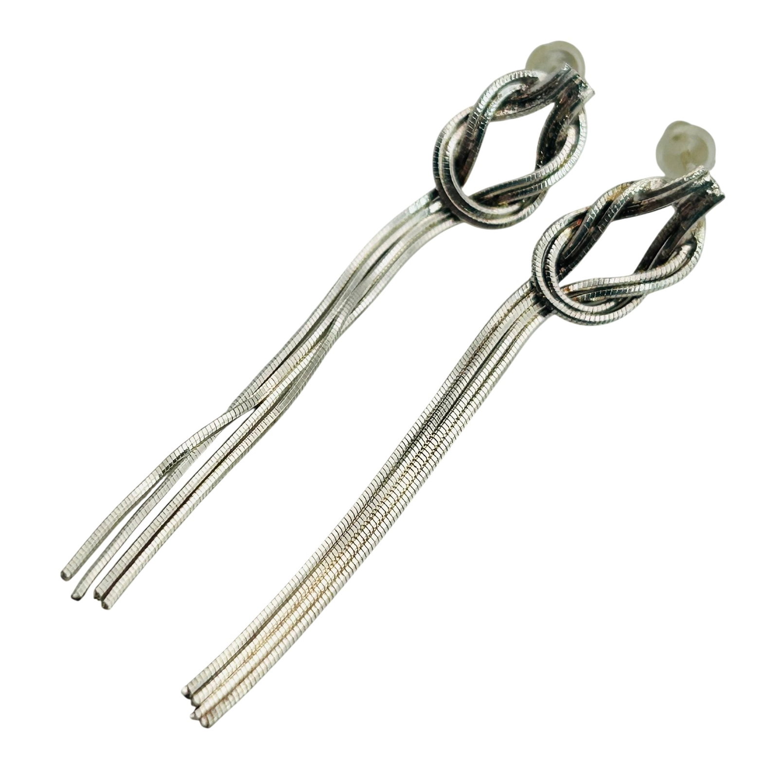 Sterling Snake Chain Stud Earrings (1 of 5)