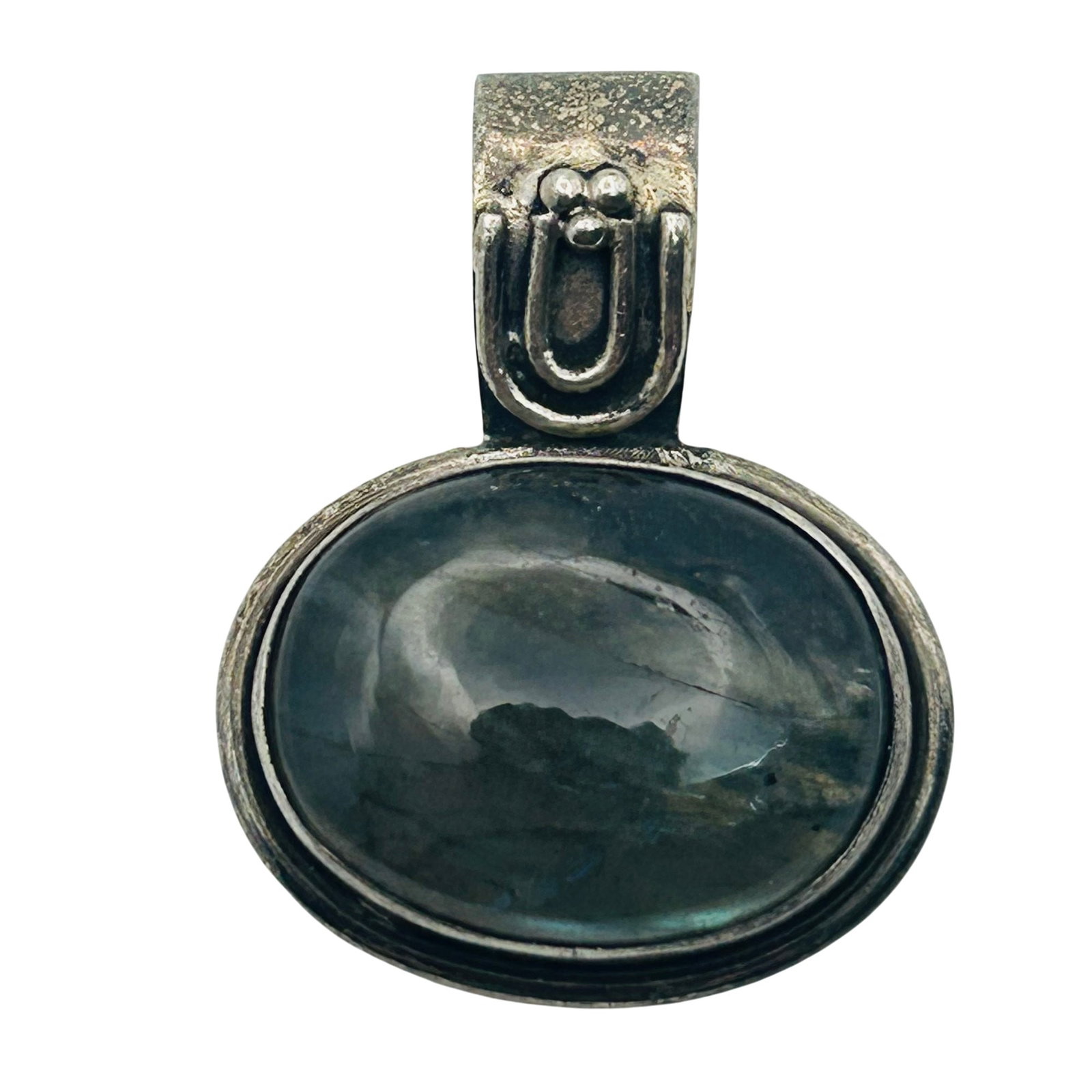 Sterling Labradorite Oval Pendant (1 of 4)