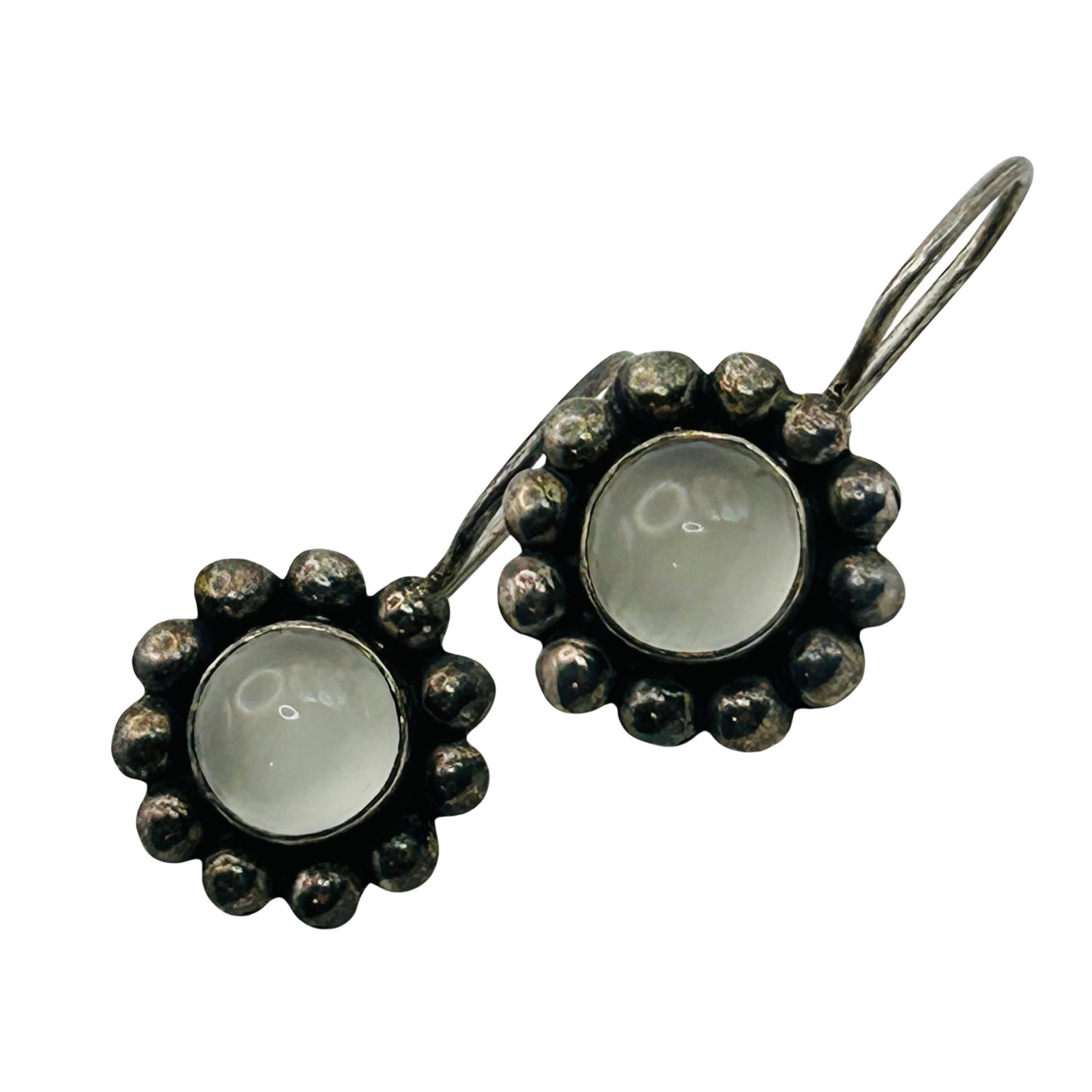 Sterling Moonstone Flower Earrings (1 of 4)