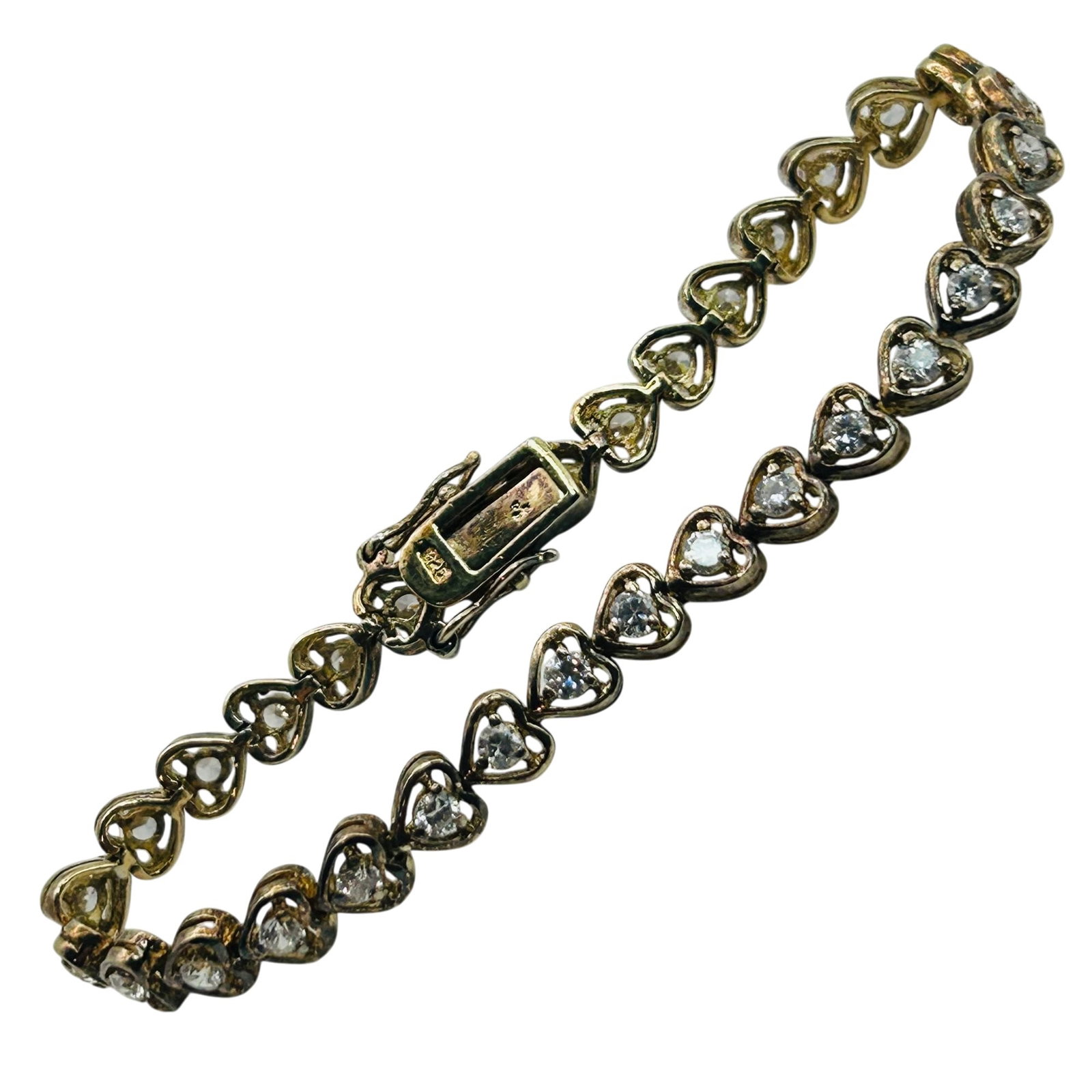 Sterling Heart Tennis Bracelet (1 of 6)