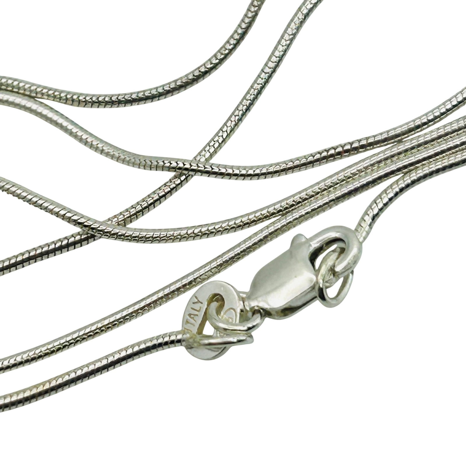 Italy Sterling Round Snake Chain Necklace (1 of 3)