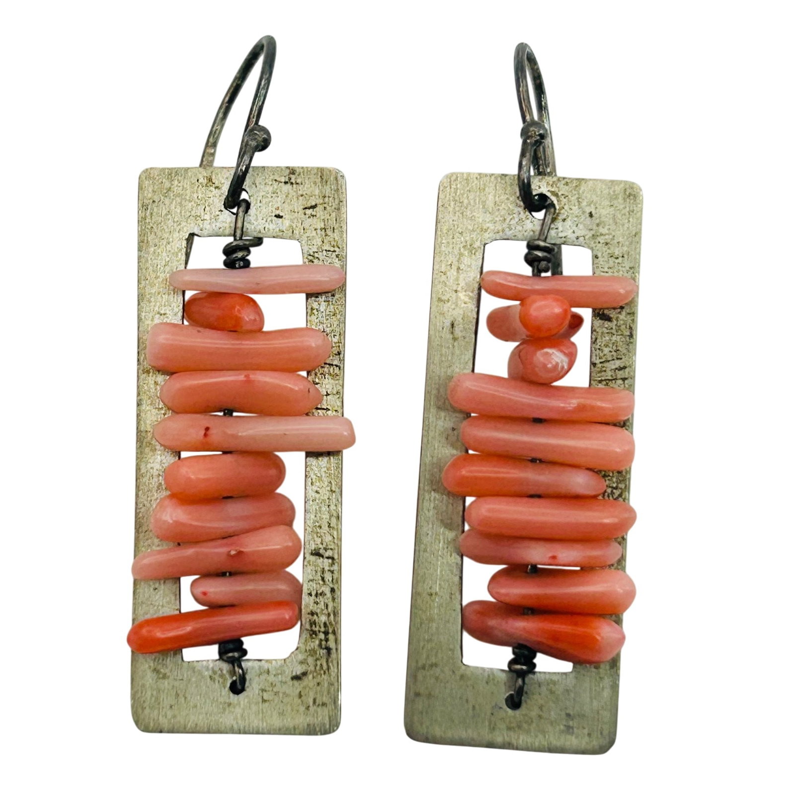 Sterling Coral Hook Back Earrings (1 of 5)