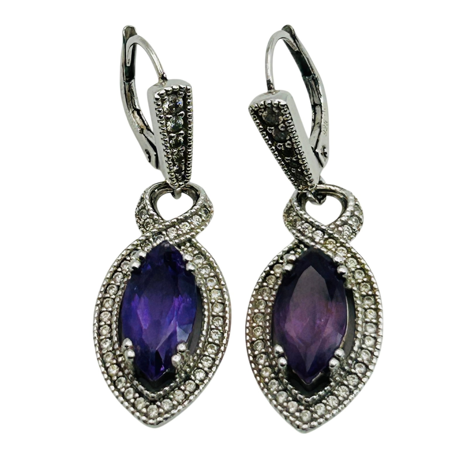 NVC Sterling Amethyst Infinity Earrings (1 of 4)