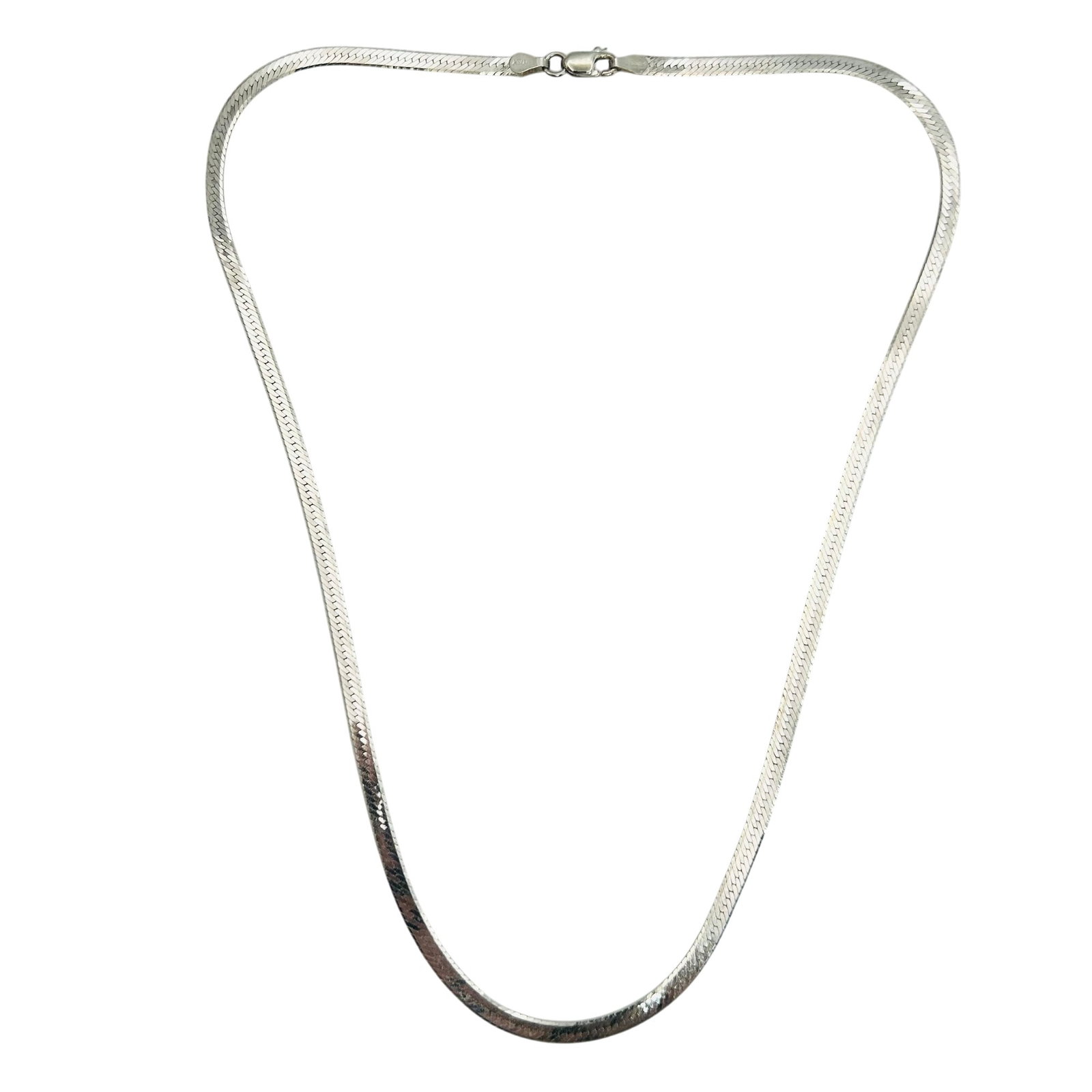 Italy Sterling Flat Snake Chain Necklace (1 of 5)