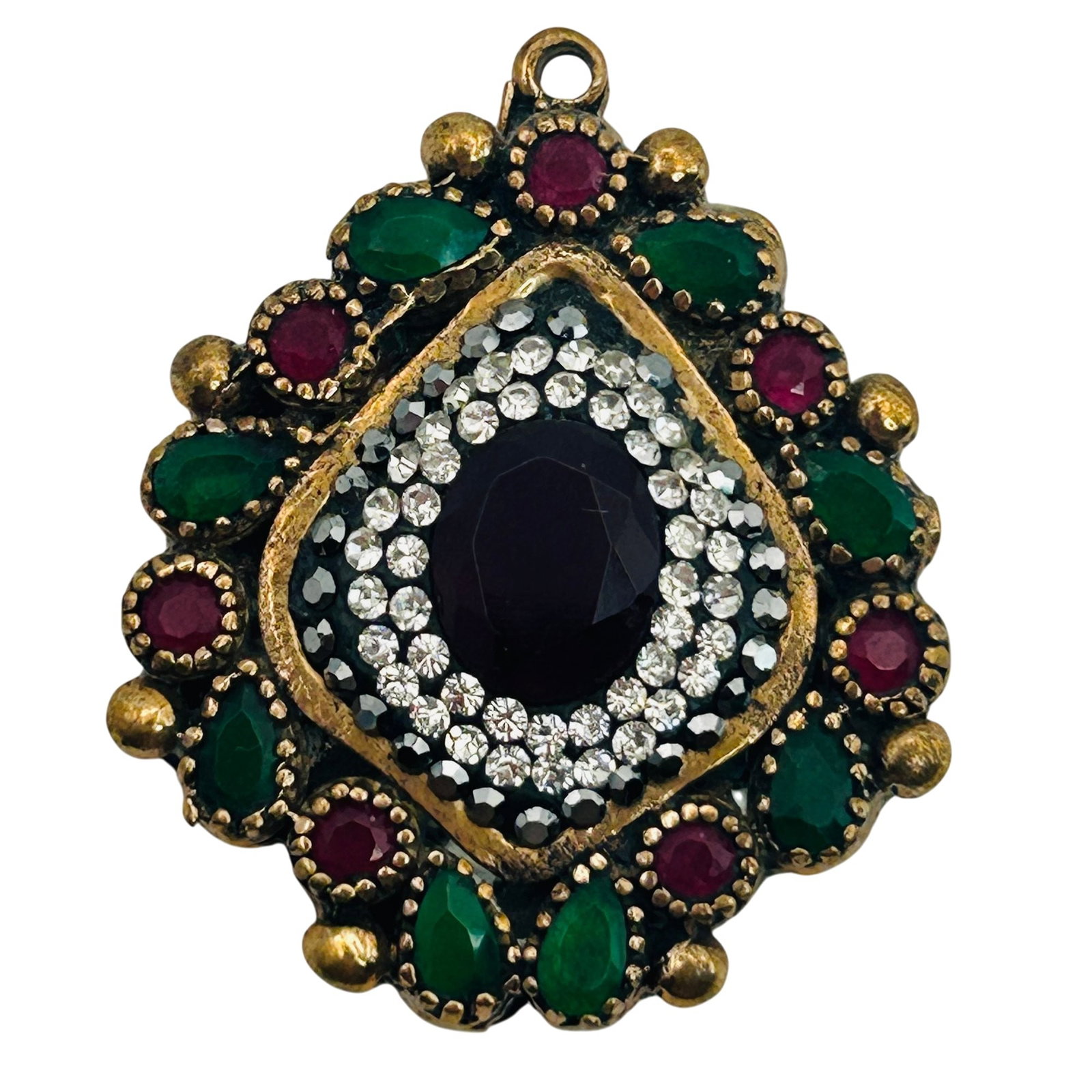 Sterling Garnet Jade Pendant (1 of 4)