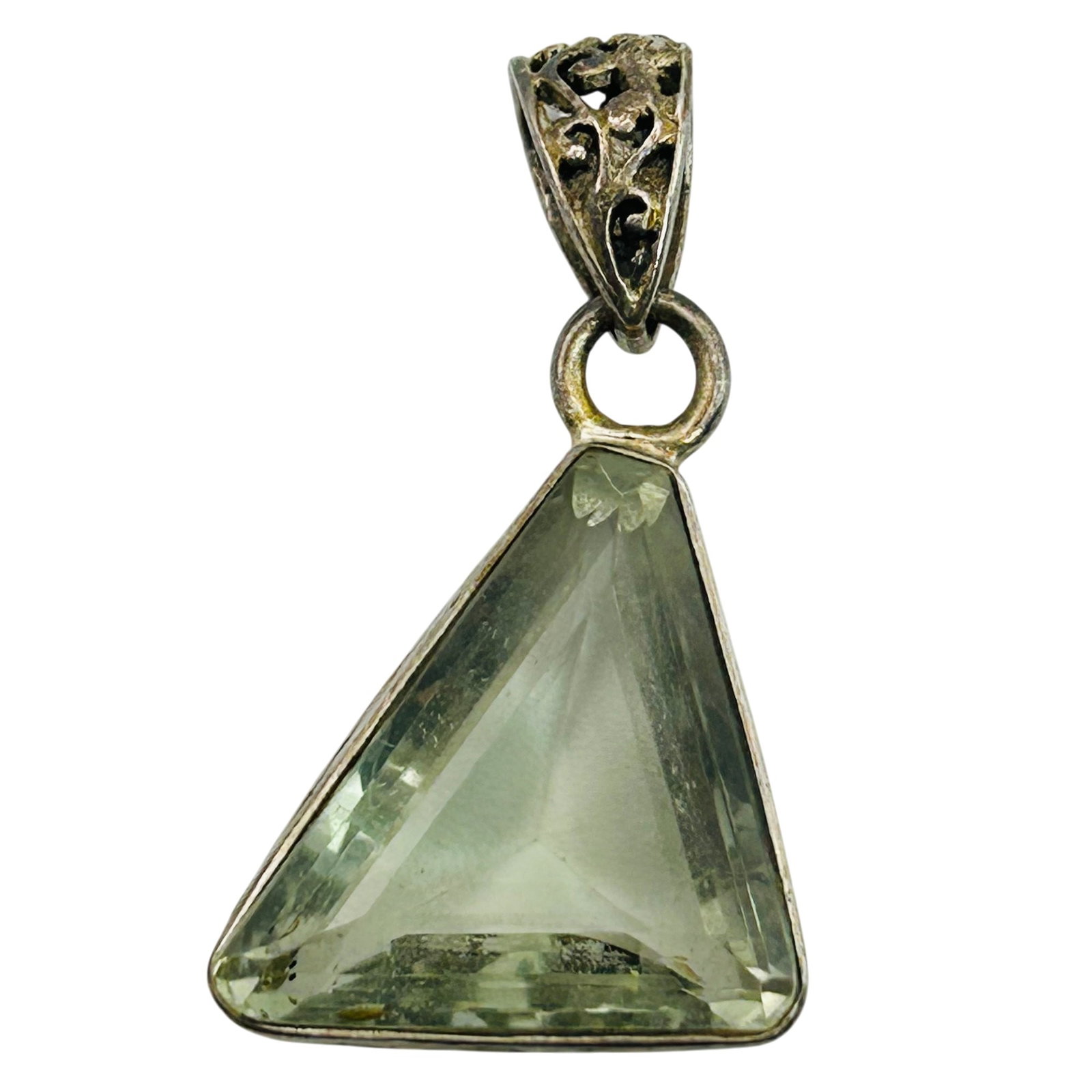 Sterling Aquamarine Pendant: Sterling aquamarine pendant. 7.0g