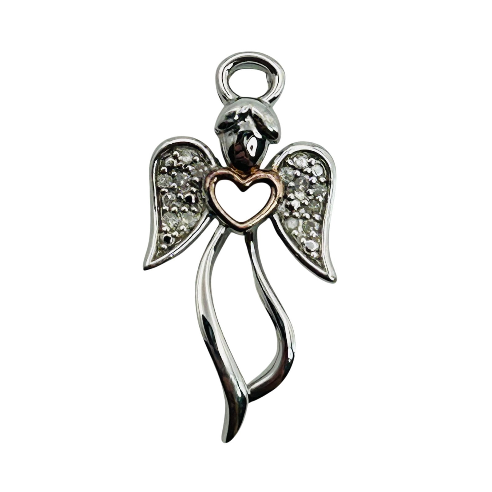 SUN Sterling Diamond Angel Pendant (1 of 4)