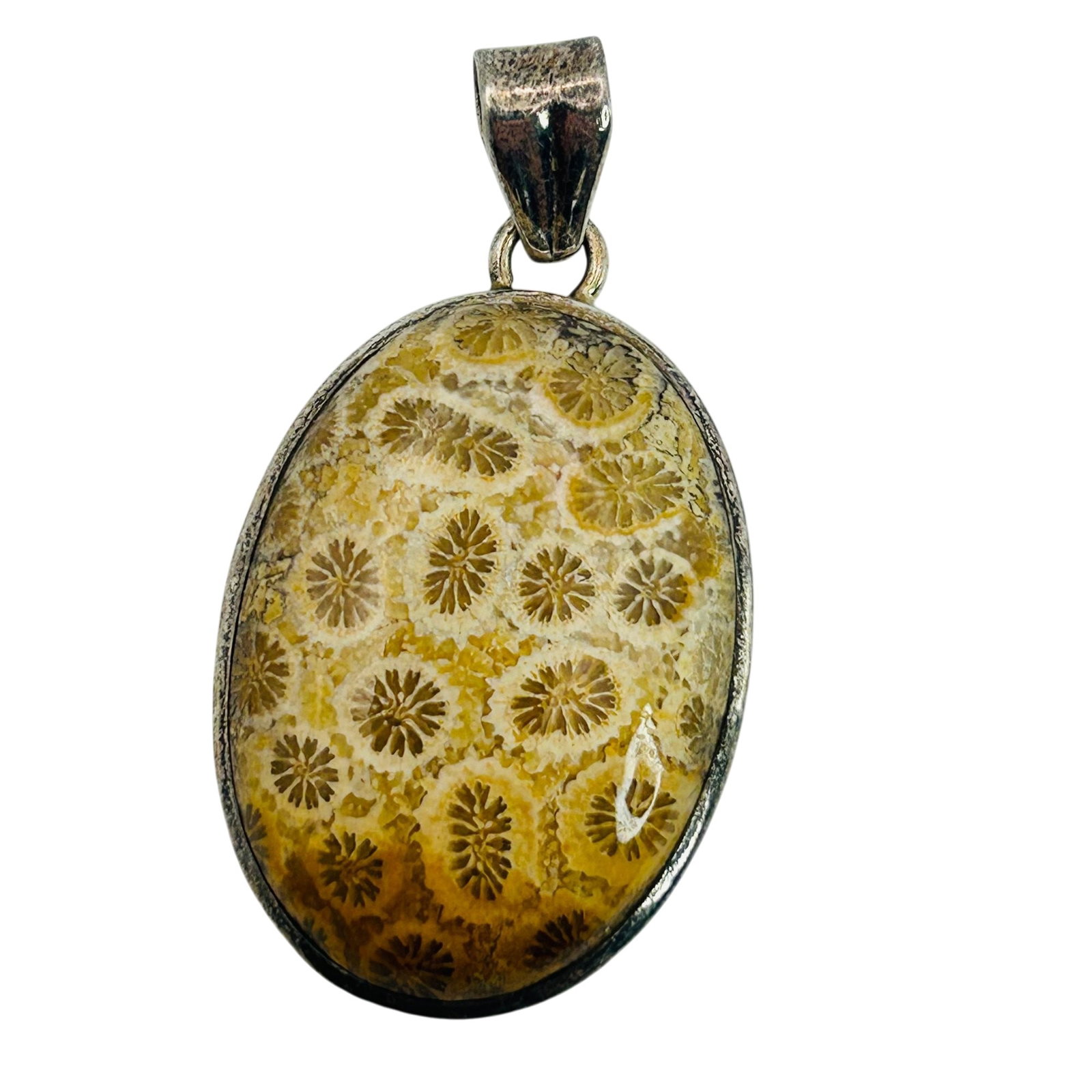 Sterling Fossil Coral Pendant (1 of 5)