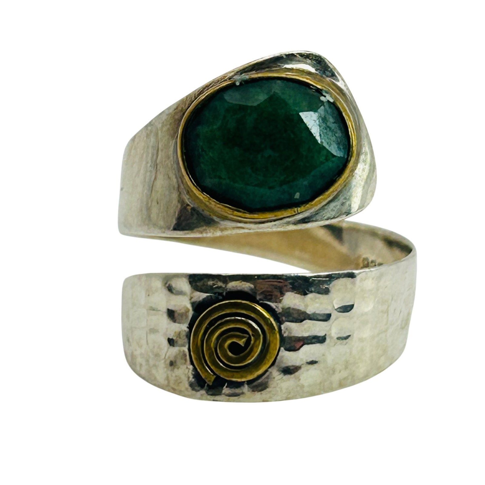 YS Sterling Jade Adjustable Ring: YS Sterling Jade adjustable ring. 4.2g