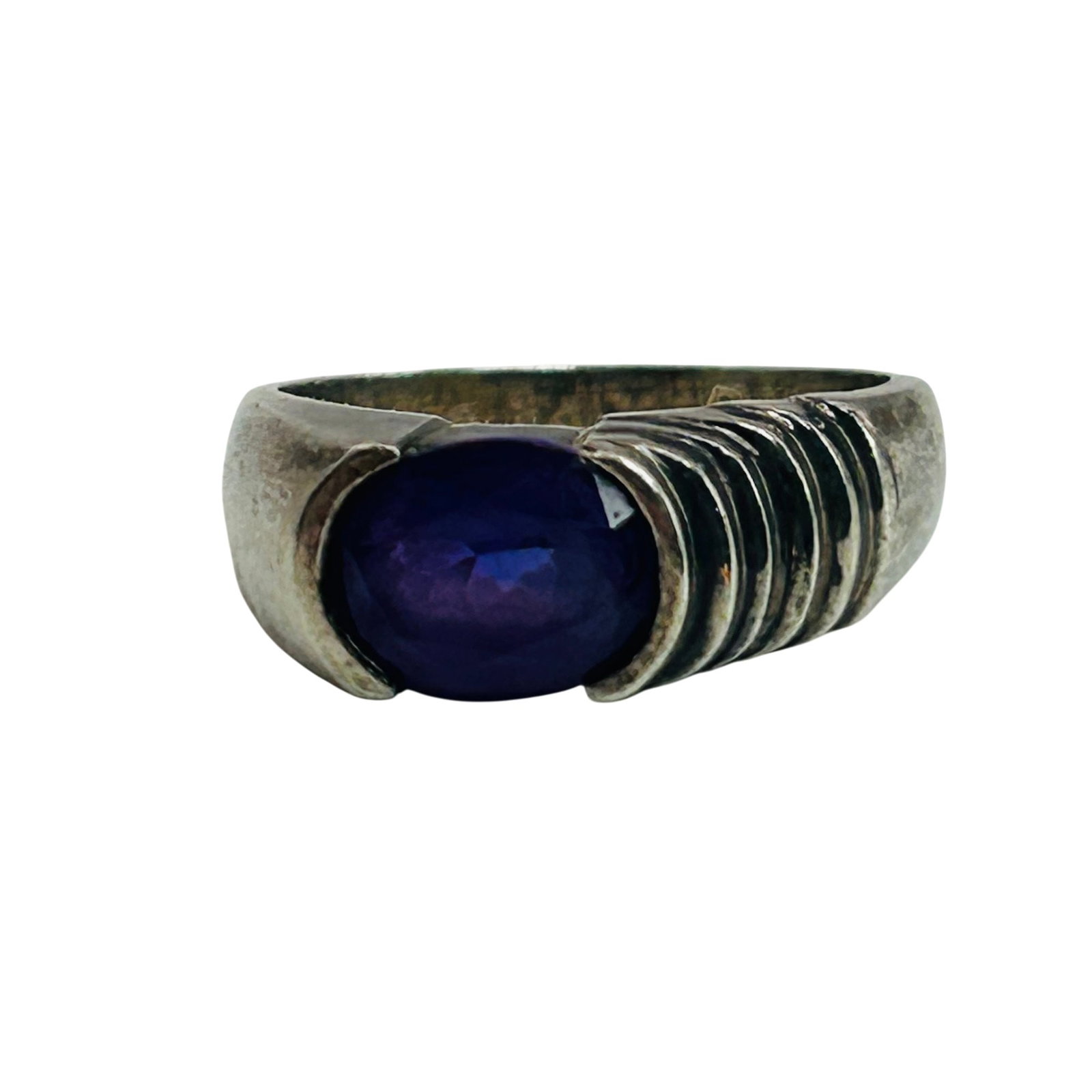 Sterling Amethyst Ring Size 6.5. Signed R.D.L (1 of 8)