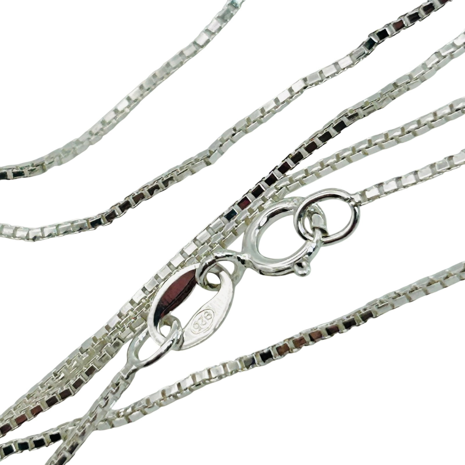 Sterling Box Chain Necklace (1 of 3)