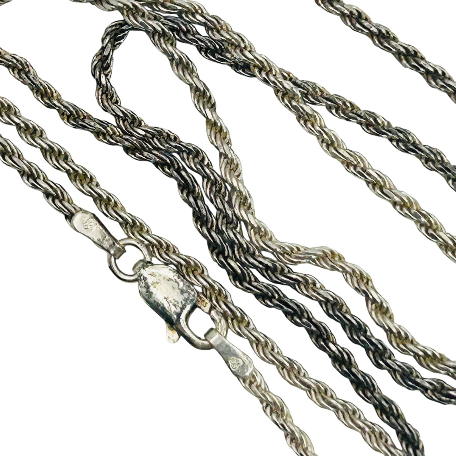 Italy Sterling Rope Chain Necklace (1 of 4)