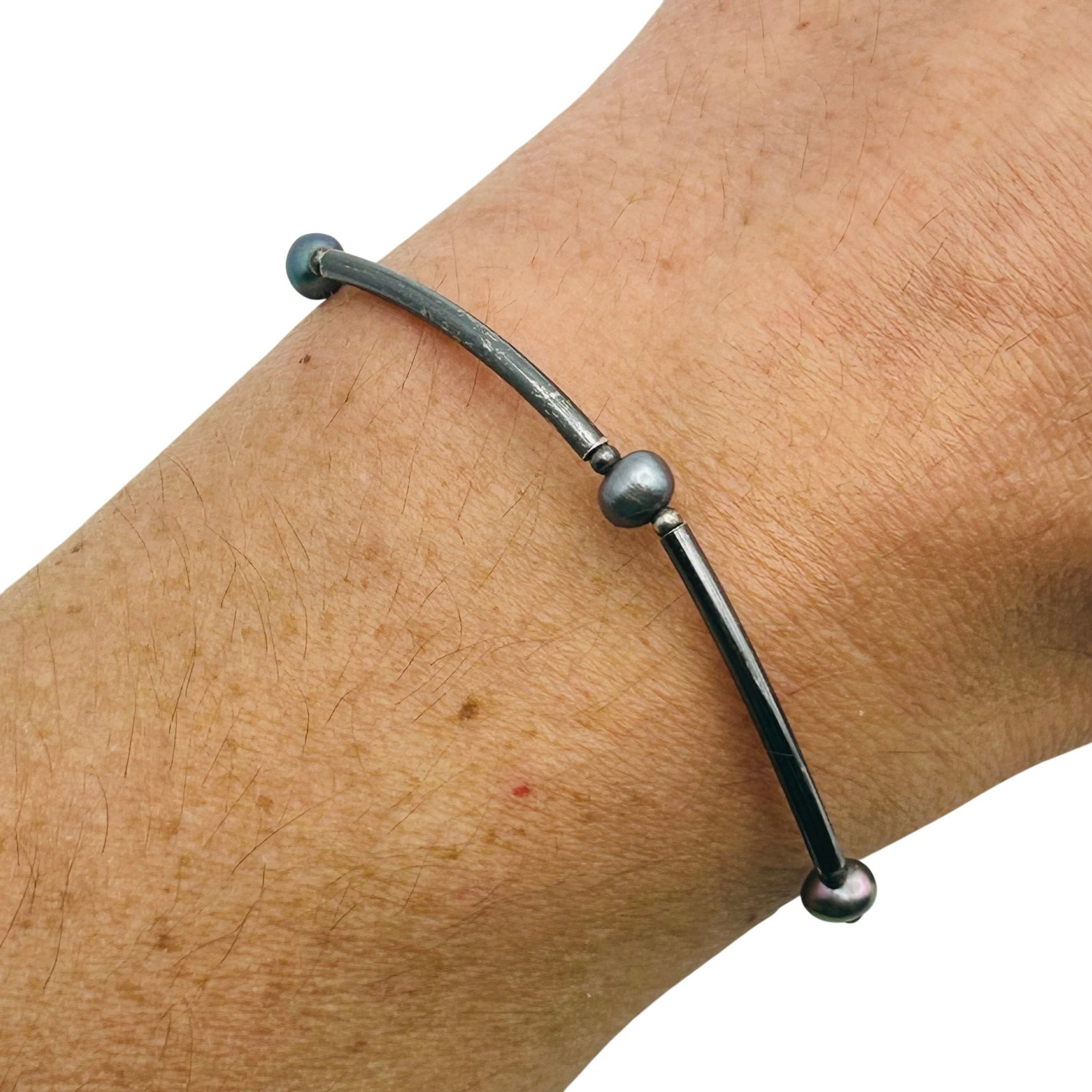 Sterling Pearl Chain Bracelet (1 of 5)