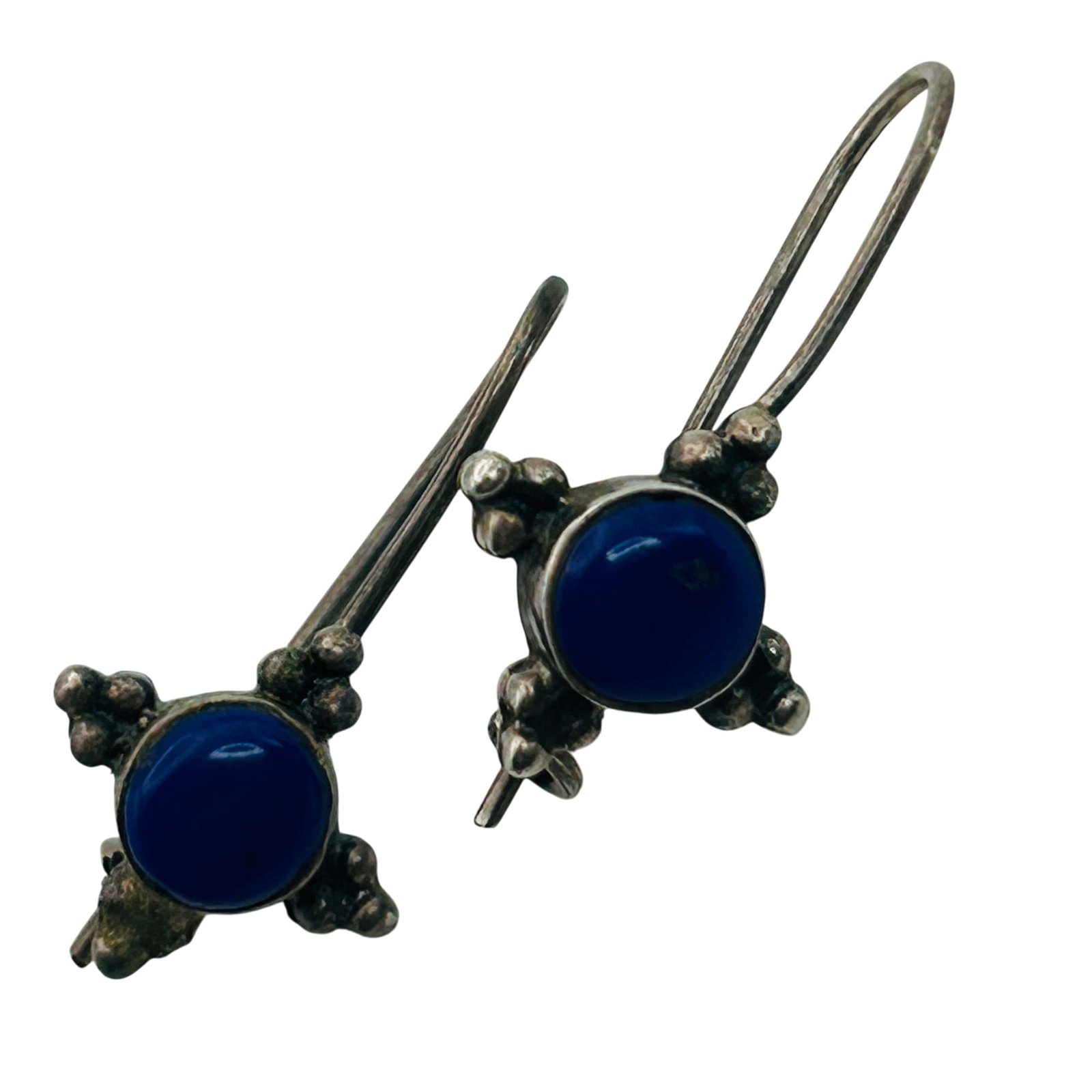 Sterling Southwest Lapis Lazuli Earrings: Sterling southwest lapis lazuli earrings. 3.3g