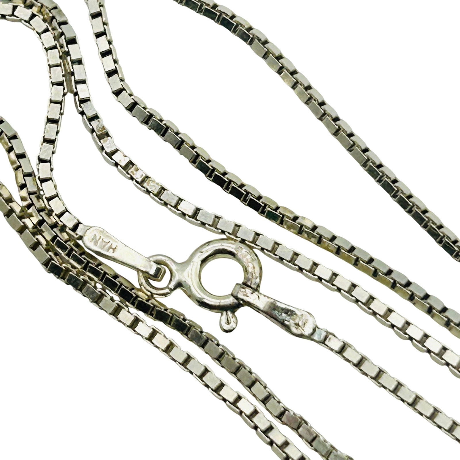 Italy Sterling Box Chain Necklace: Italy sterling box chain necklace. 3.6g