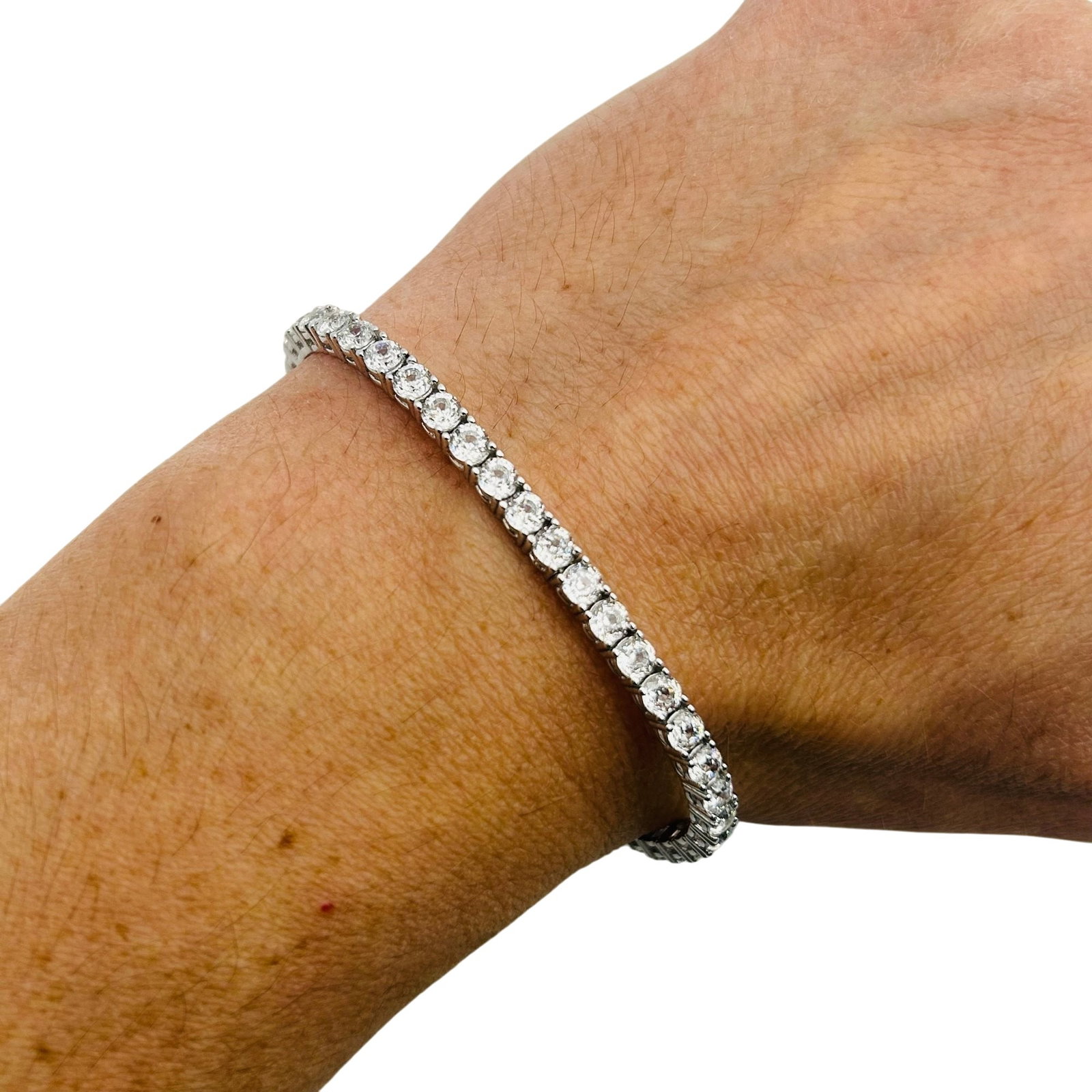 Sterling Cubic Zirconia Tennis Bracelet (1 of 6)