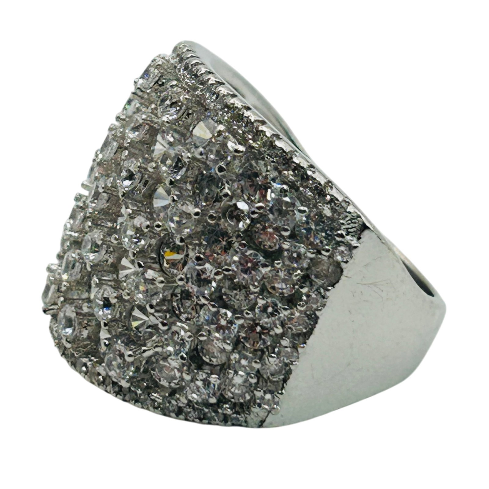 FZN Sterling Rhinestone Statement Ring Size 7 - 3