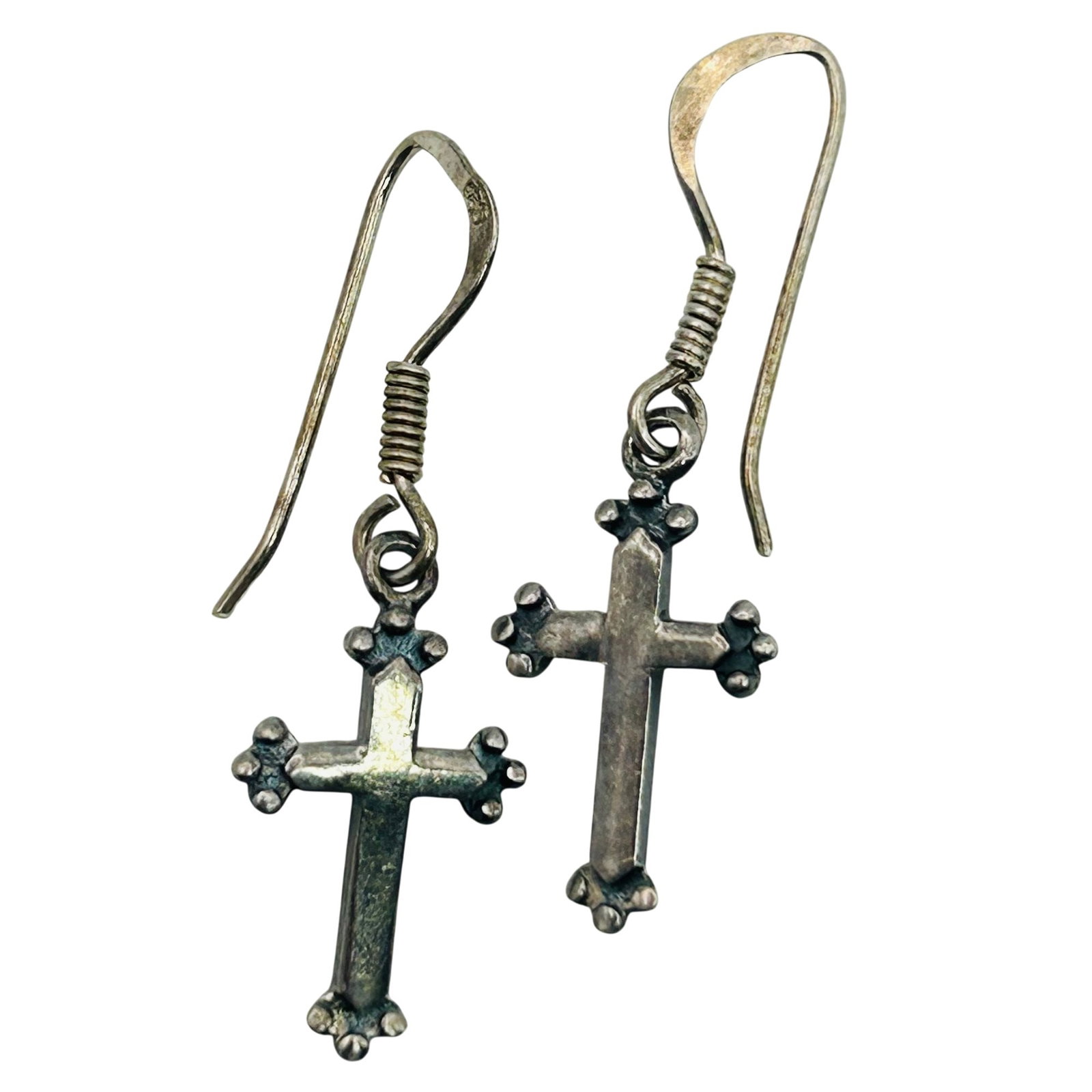 Sterling Cross Hook Back Earrings (1 of 5)