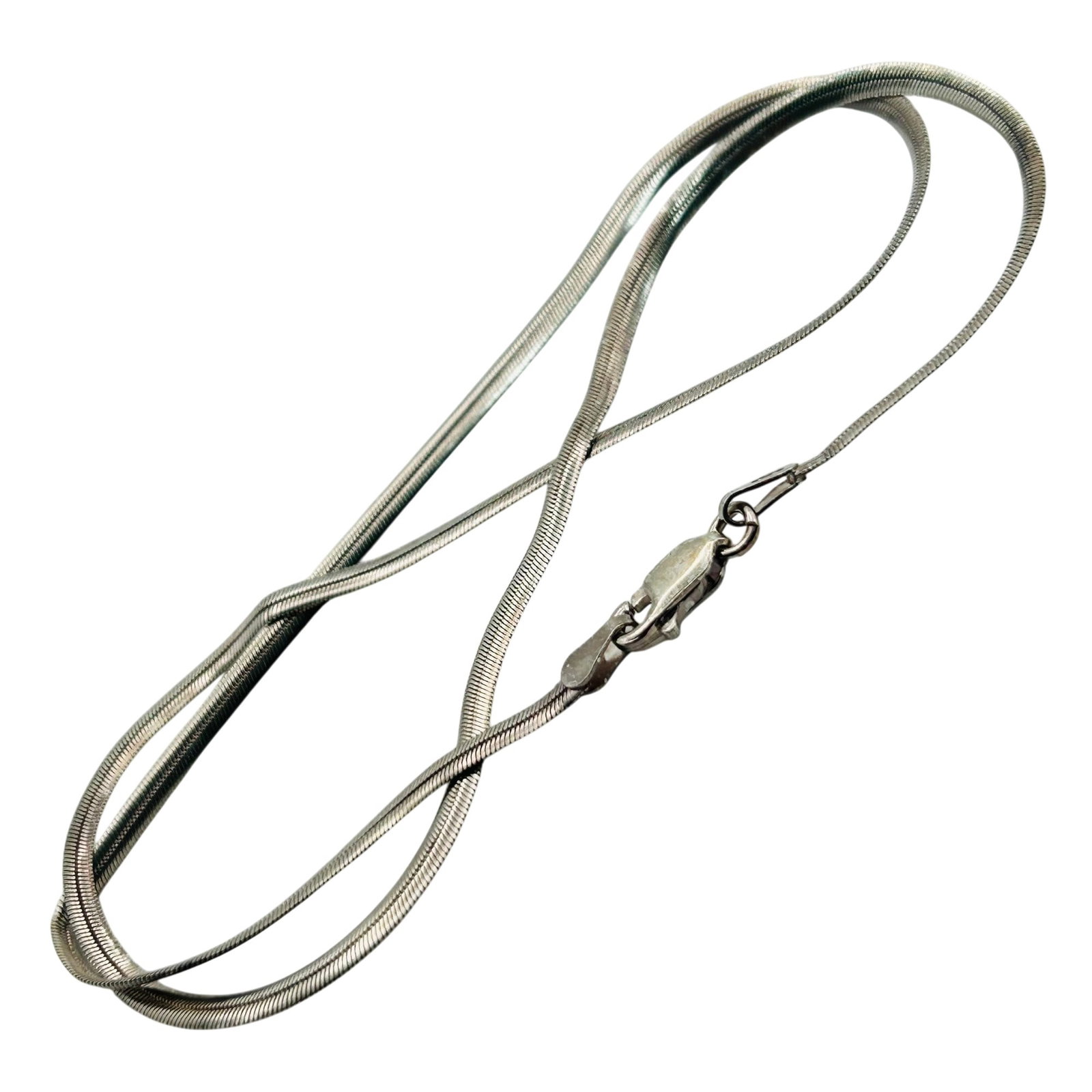 Italy Sterling Flat Snake Chain Necklace (1 of 5)