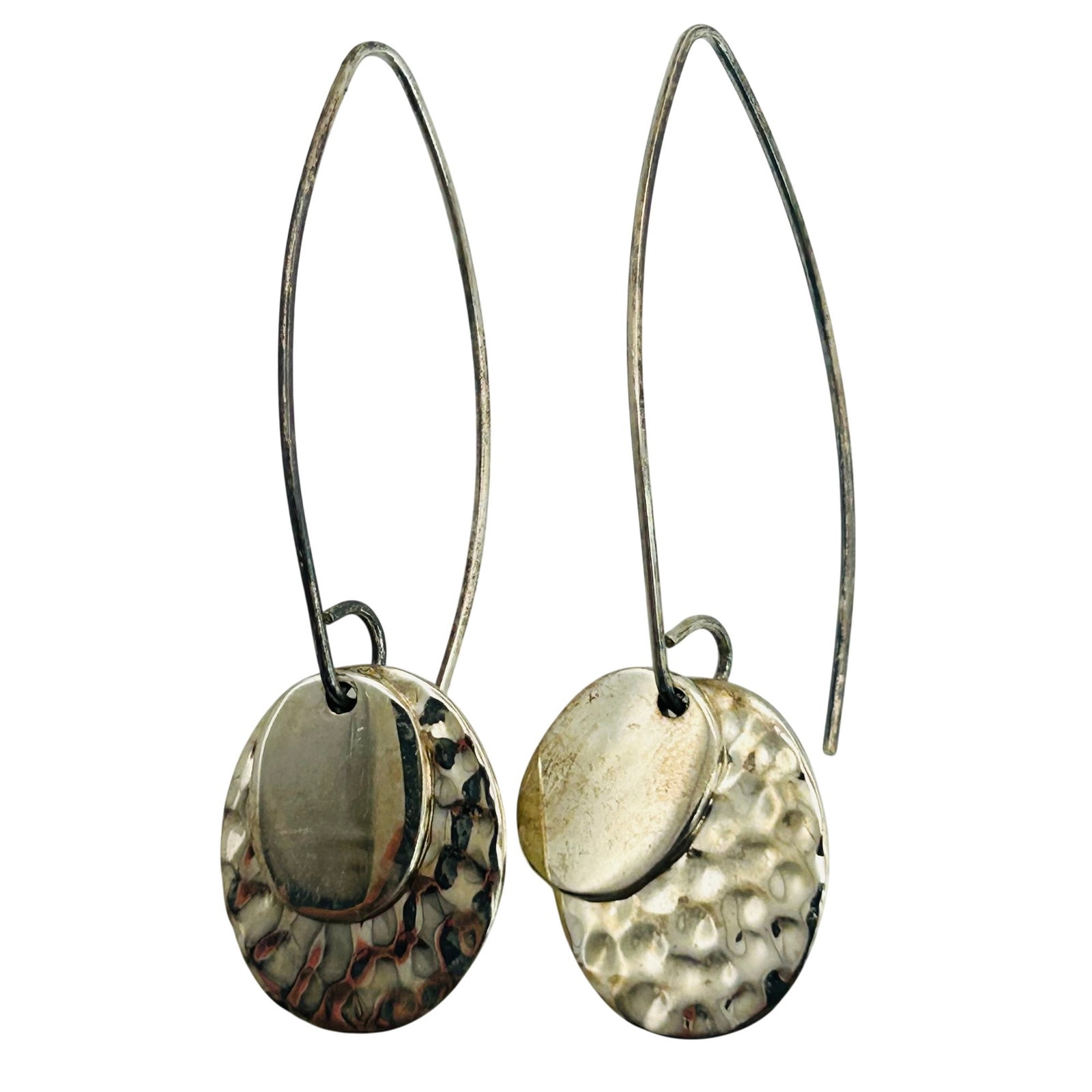 DDD Mexico Sterling Hammered Earrings: DDD Mexico Sterling hammered earrings. 9.7g