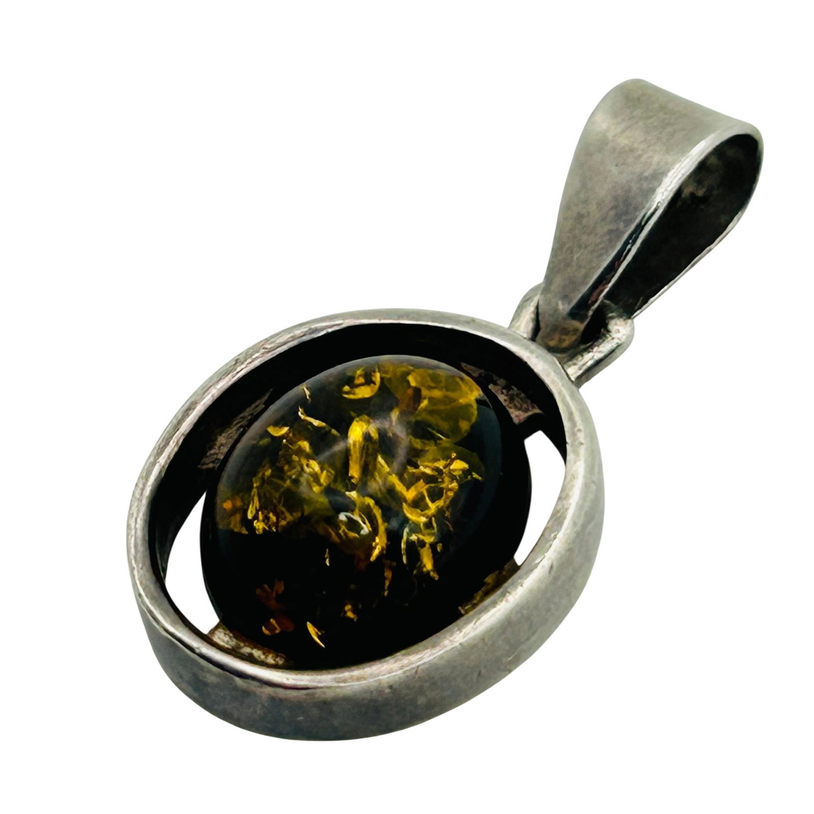 Sterling Amber Pendant (1 of 4)