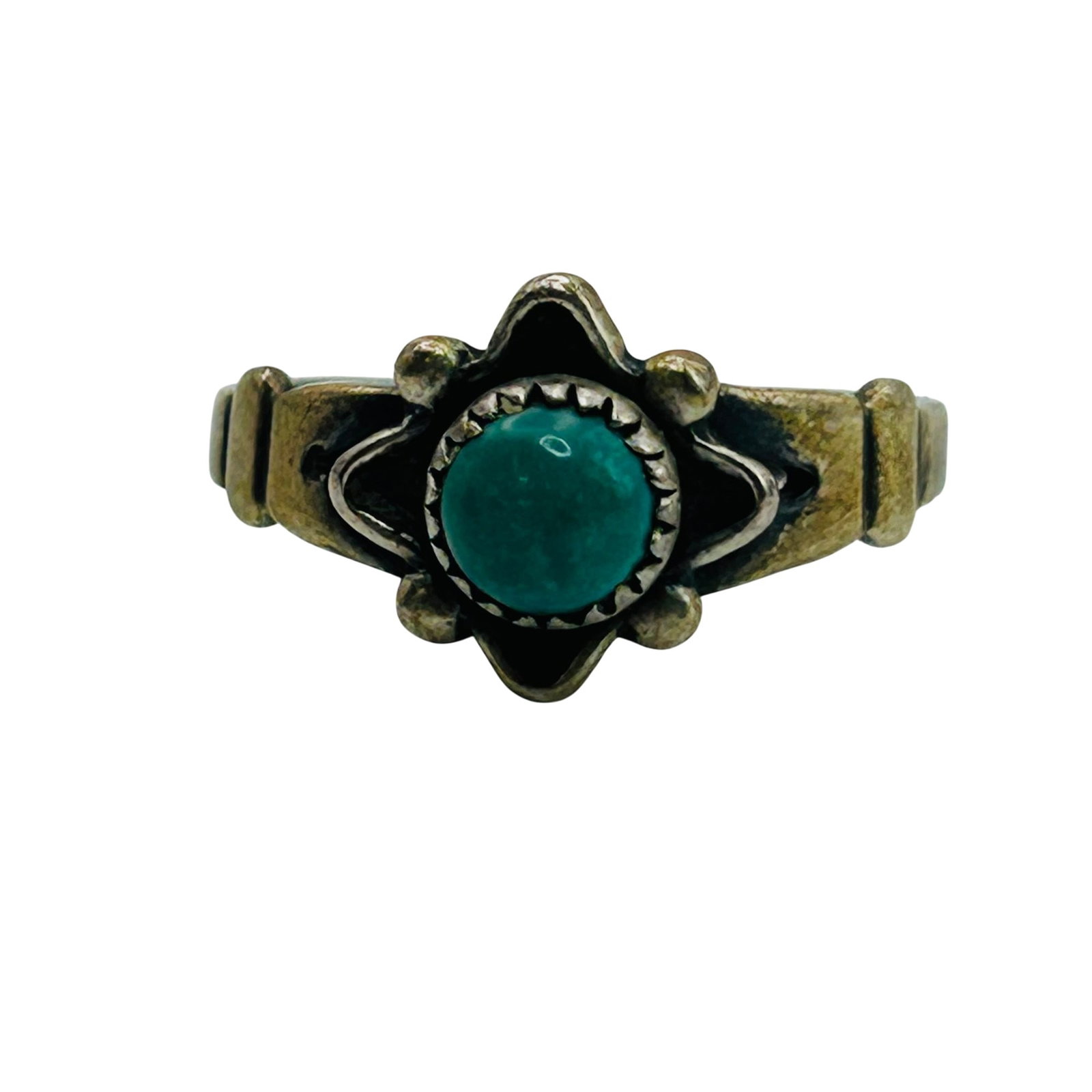 Bell Trading Post Sterling Turquoise Ring Size 5: Bell trading post Sterling turquoise ring size 5. 1.9g