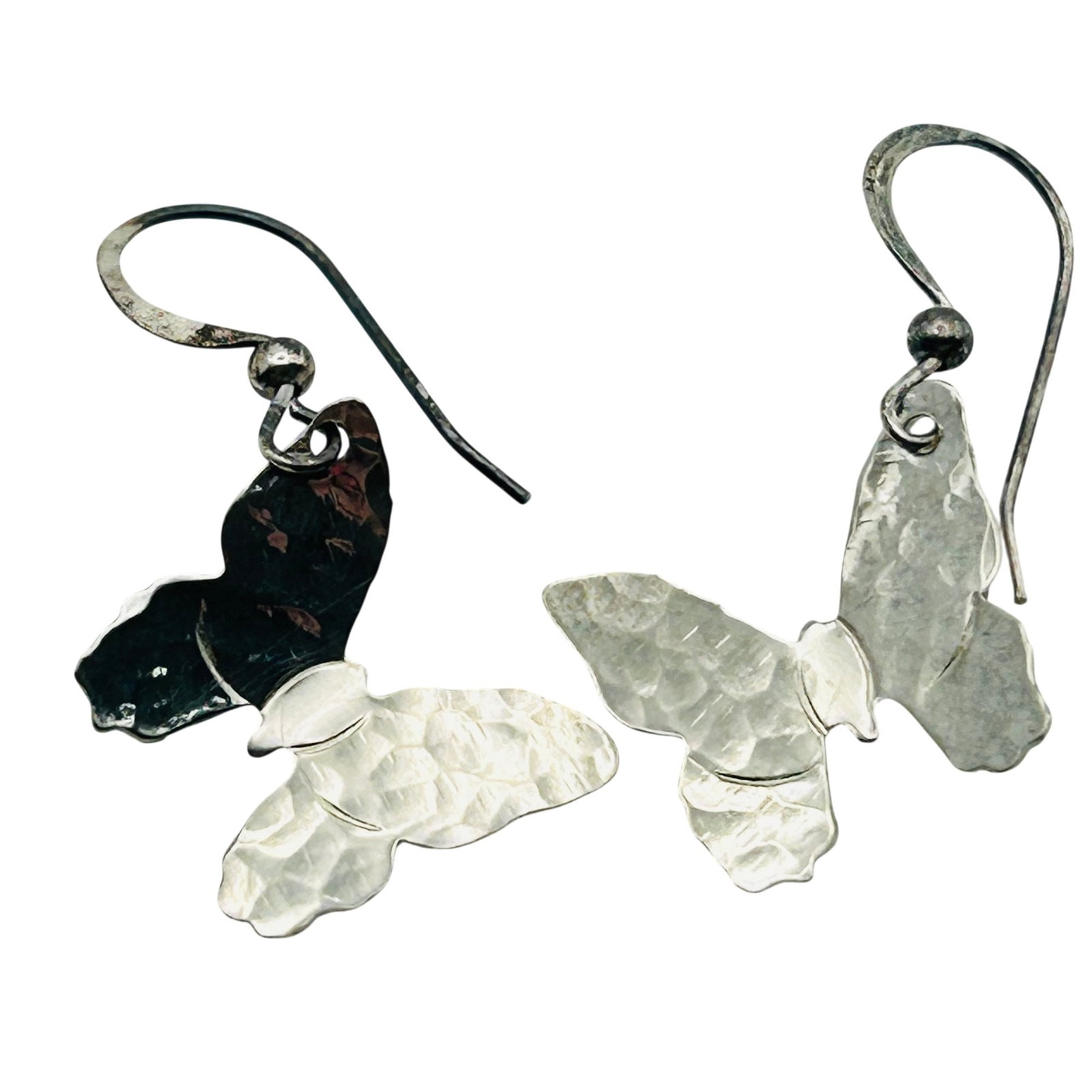 Sterling Butterfly Hook Back Earrings: Sterling butterfly hook back earrings. 1.6g