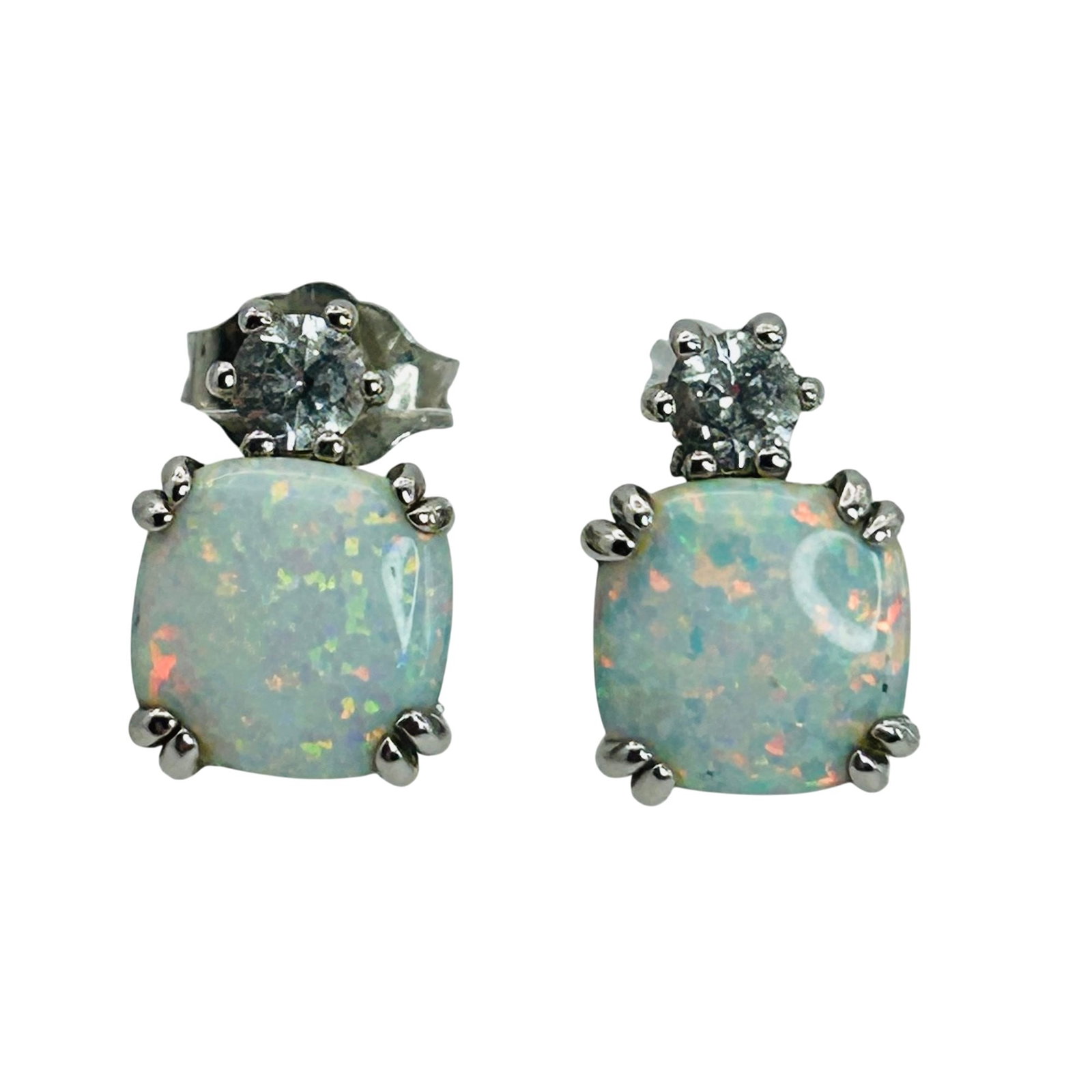 PAJ Sterling Opal Topaz Stud Earrings (1 of 4)