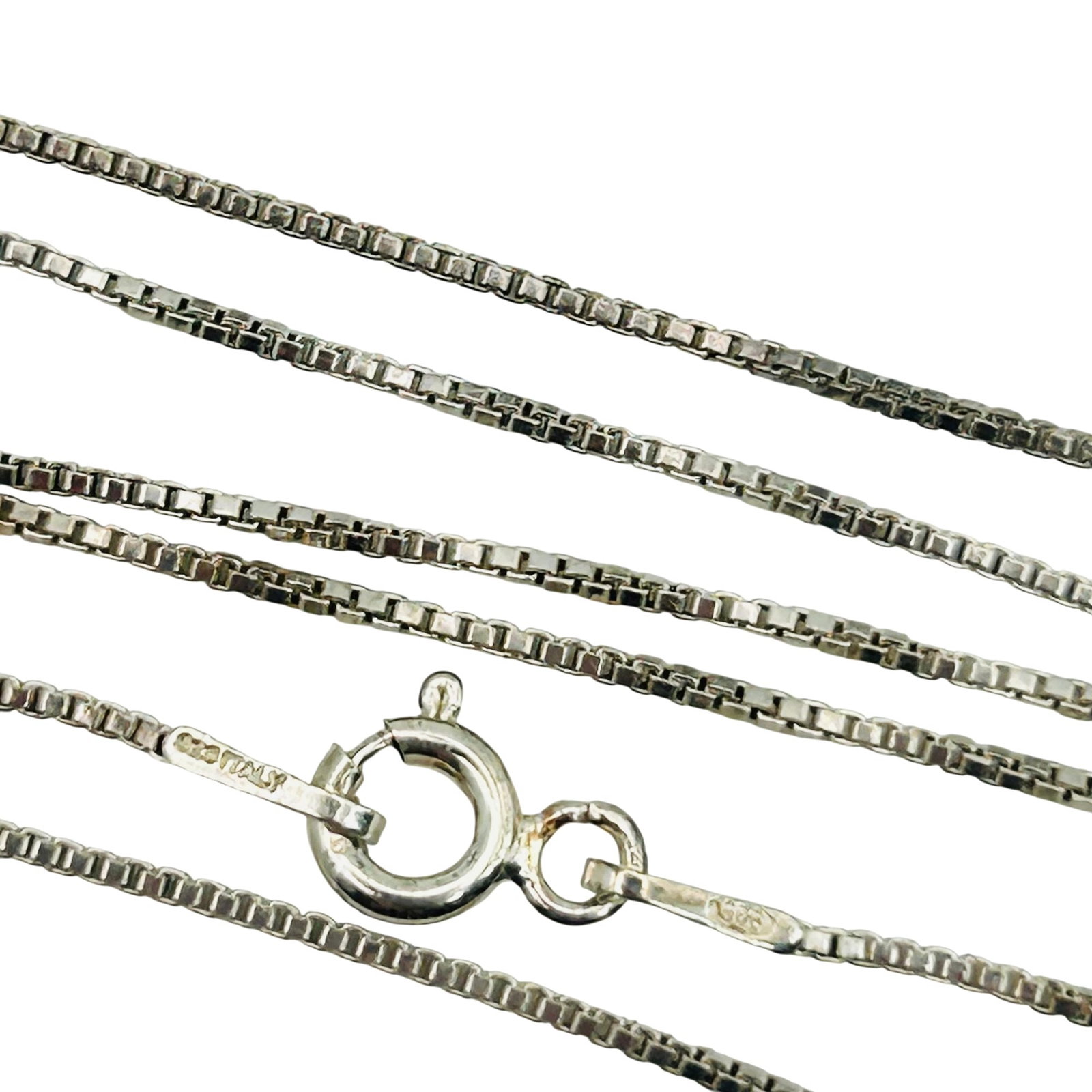 Sterling Box Chain Necklace (1 of 3)