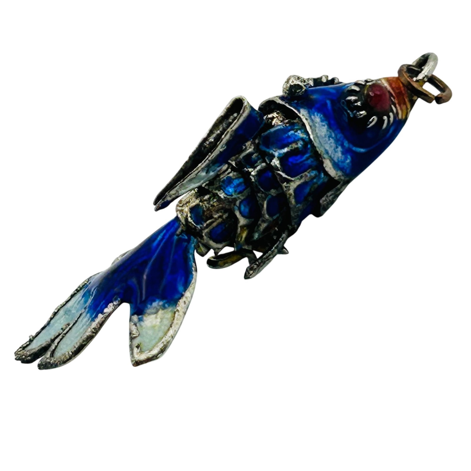 Sterling Enamel Koi Fish Pendant: Sterling enamel koi fish pendant. 2.1g