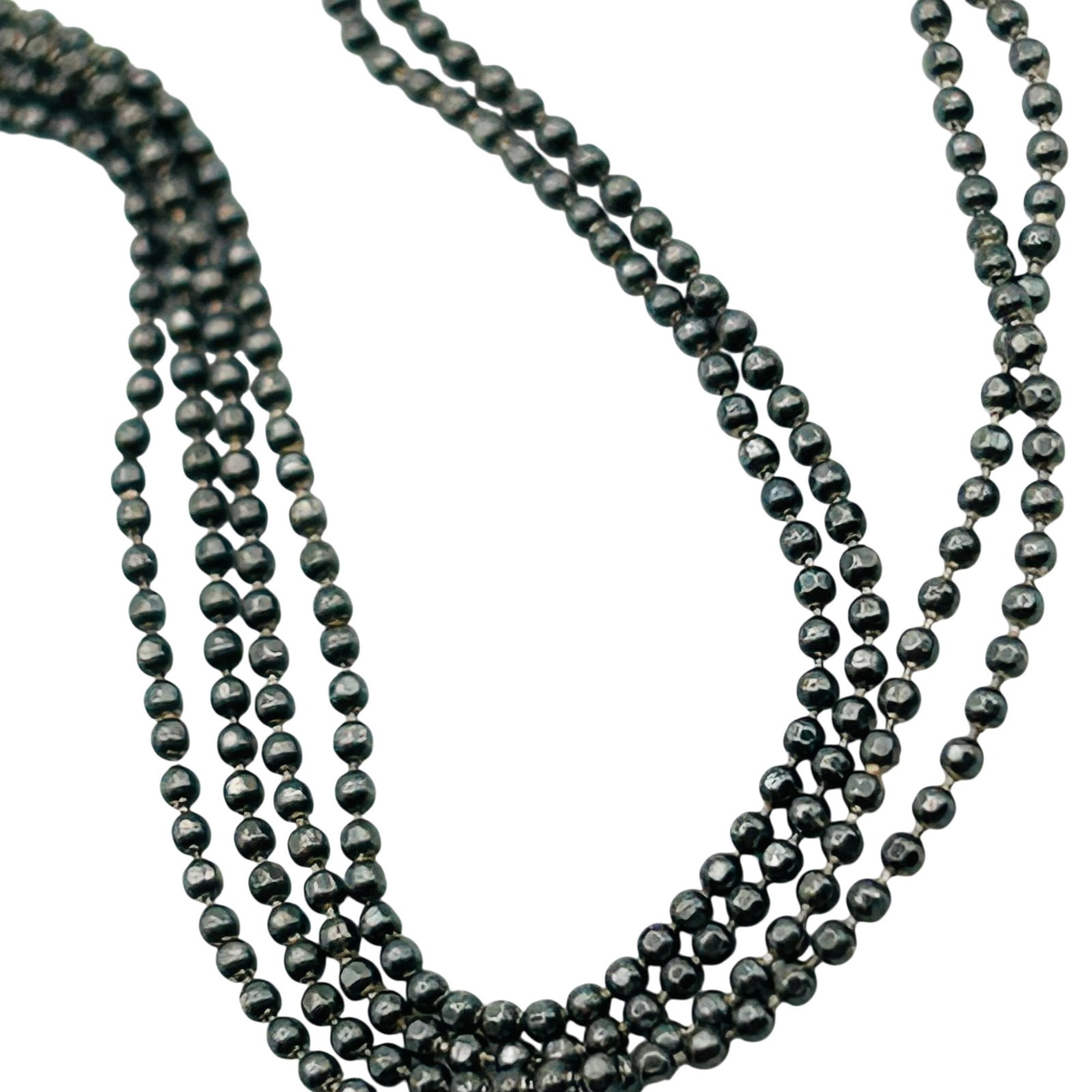 AGI Italy Sterling Bead Chain Necklace: AGI Italy sterling bead chain necklace. 1.7g