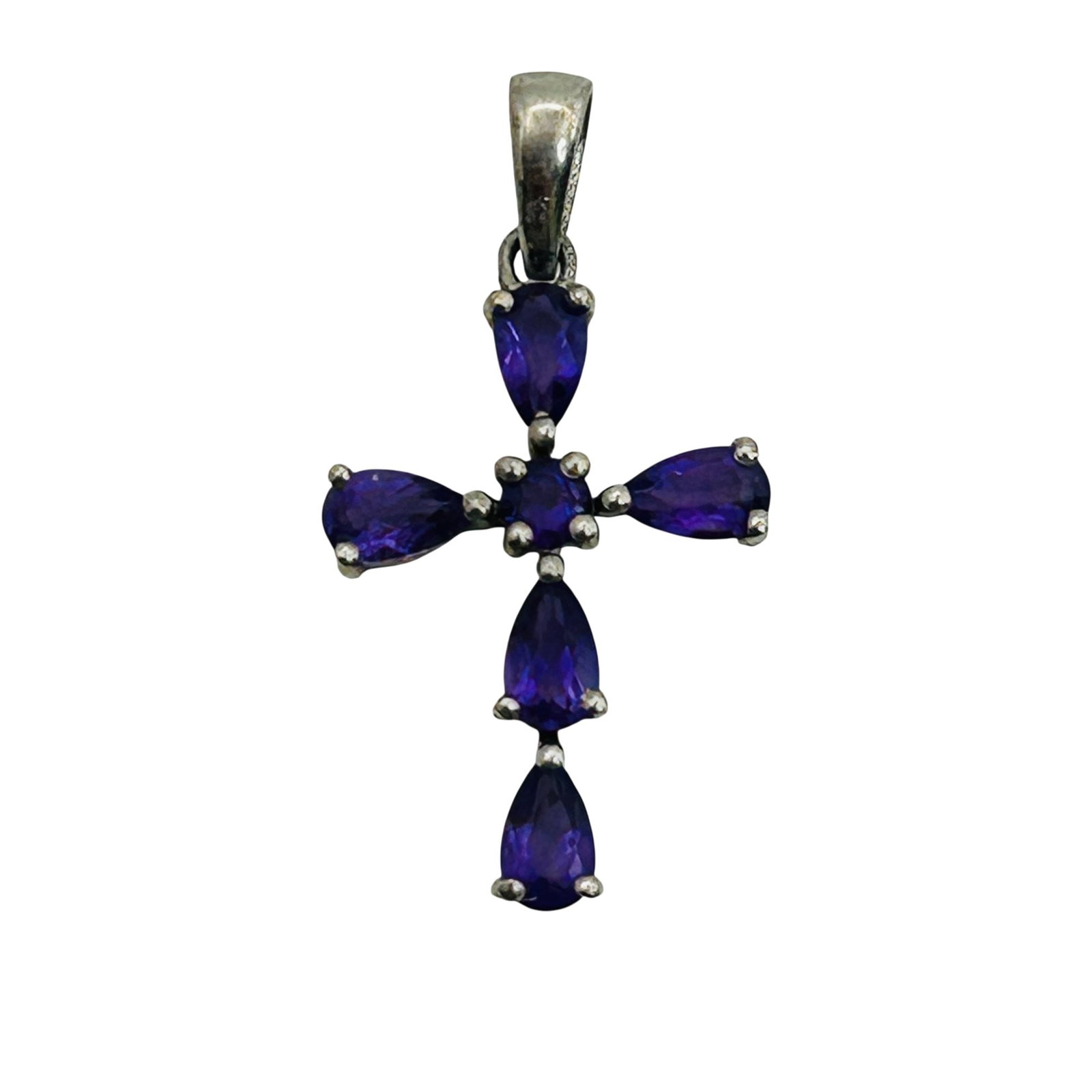 Sterling Amethyst Cross Pendant (1 of 5)