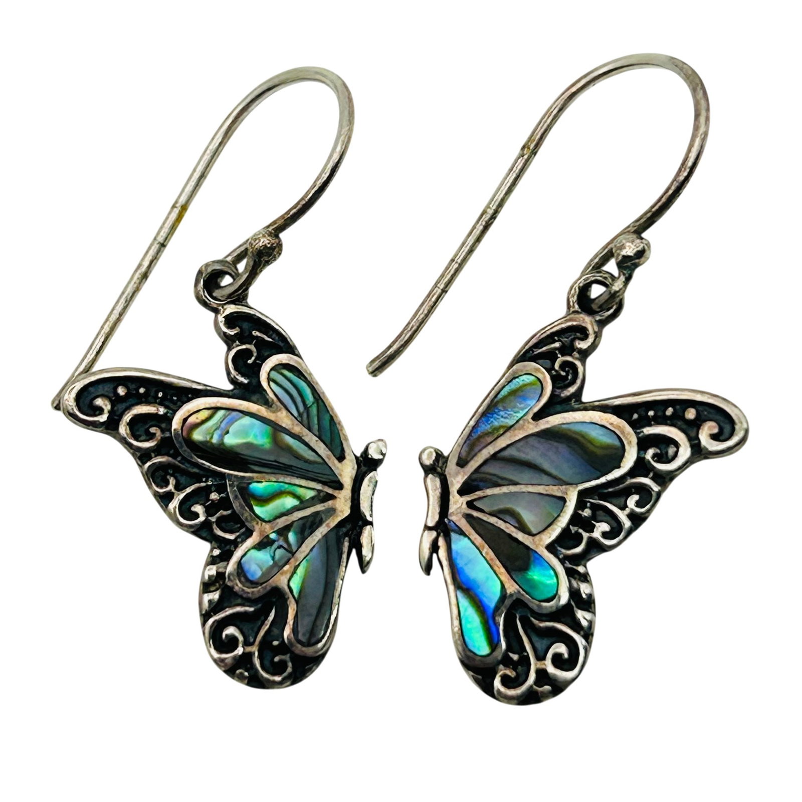 ATI Sterling Abalone Butterfly Hook Back Earrings (1 of 4)