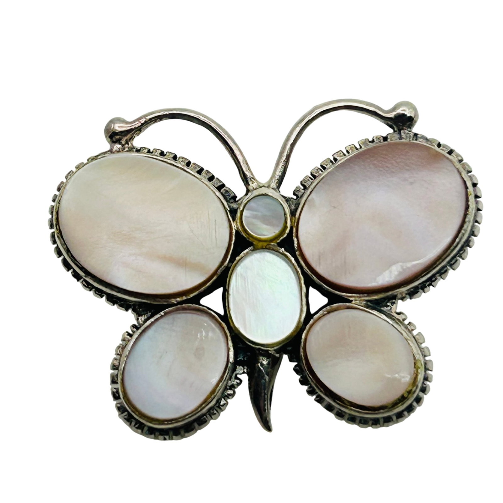 Sterling Mother Of Pearl Butterfly Pendant (1 of 4)