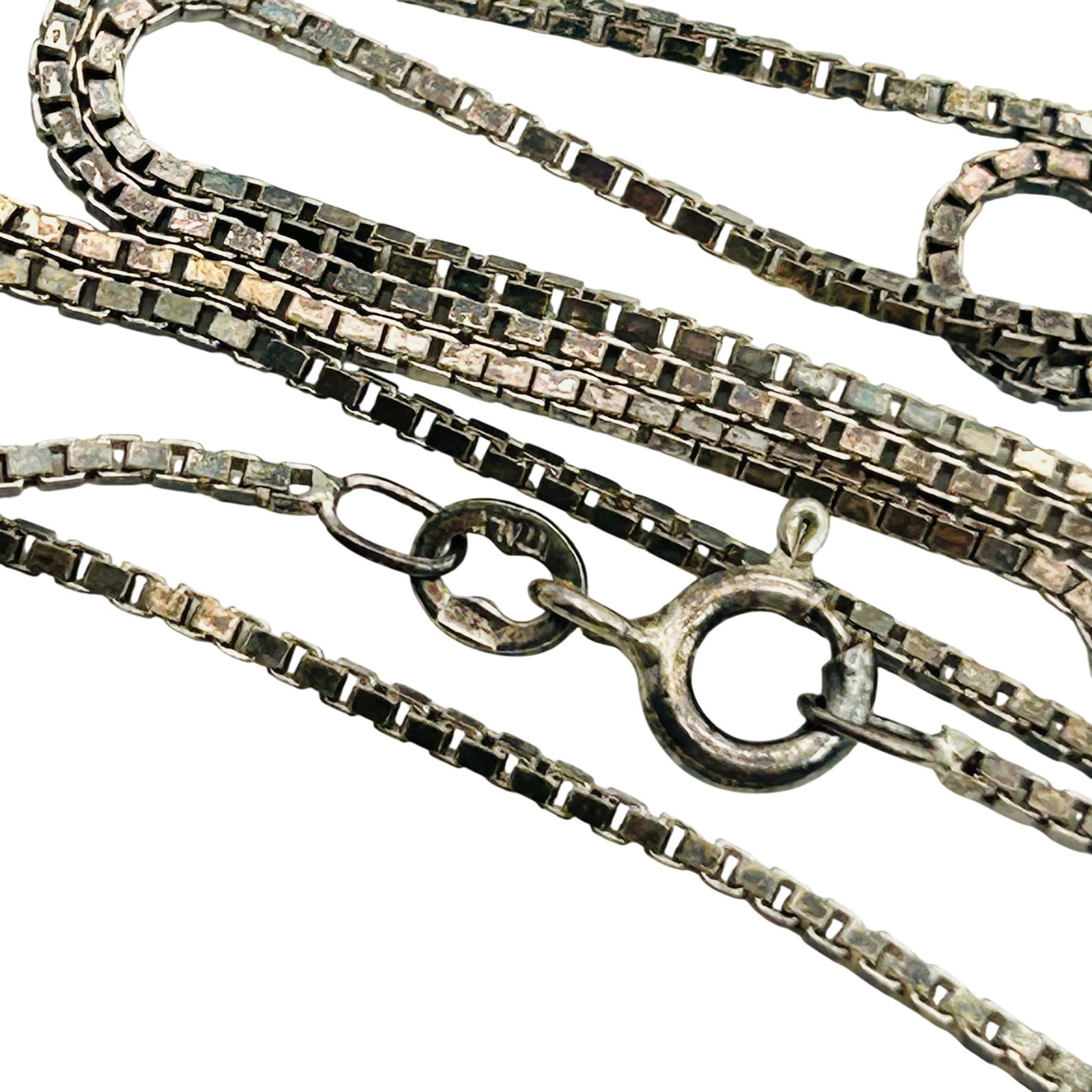 Italy Sterling Box Chain Necklace (1 of 4)