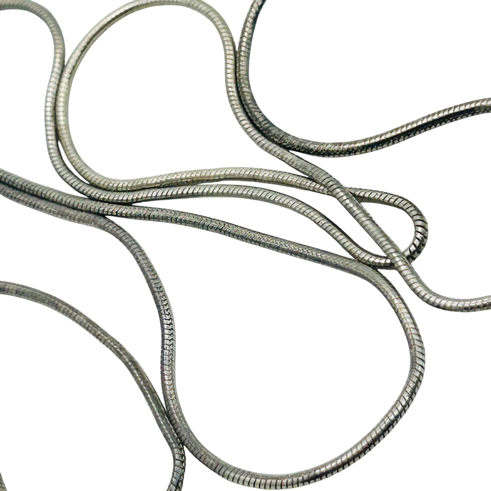 SU Italy Sterling Round Snake Chain Necklace (1 of 4)