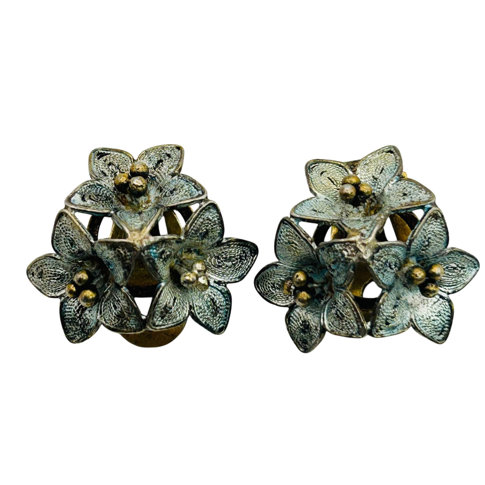 Sterling Filigree Clip On Earrings (1 of 6)