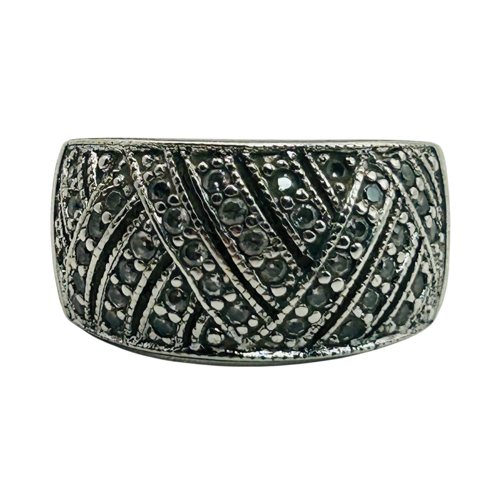FAS Sterling Clear Stone Ring Size 8 (1 of 7)