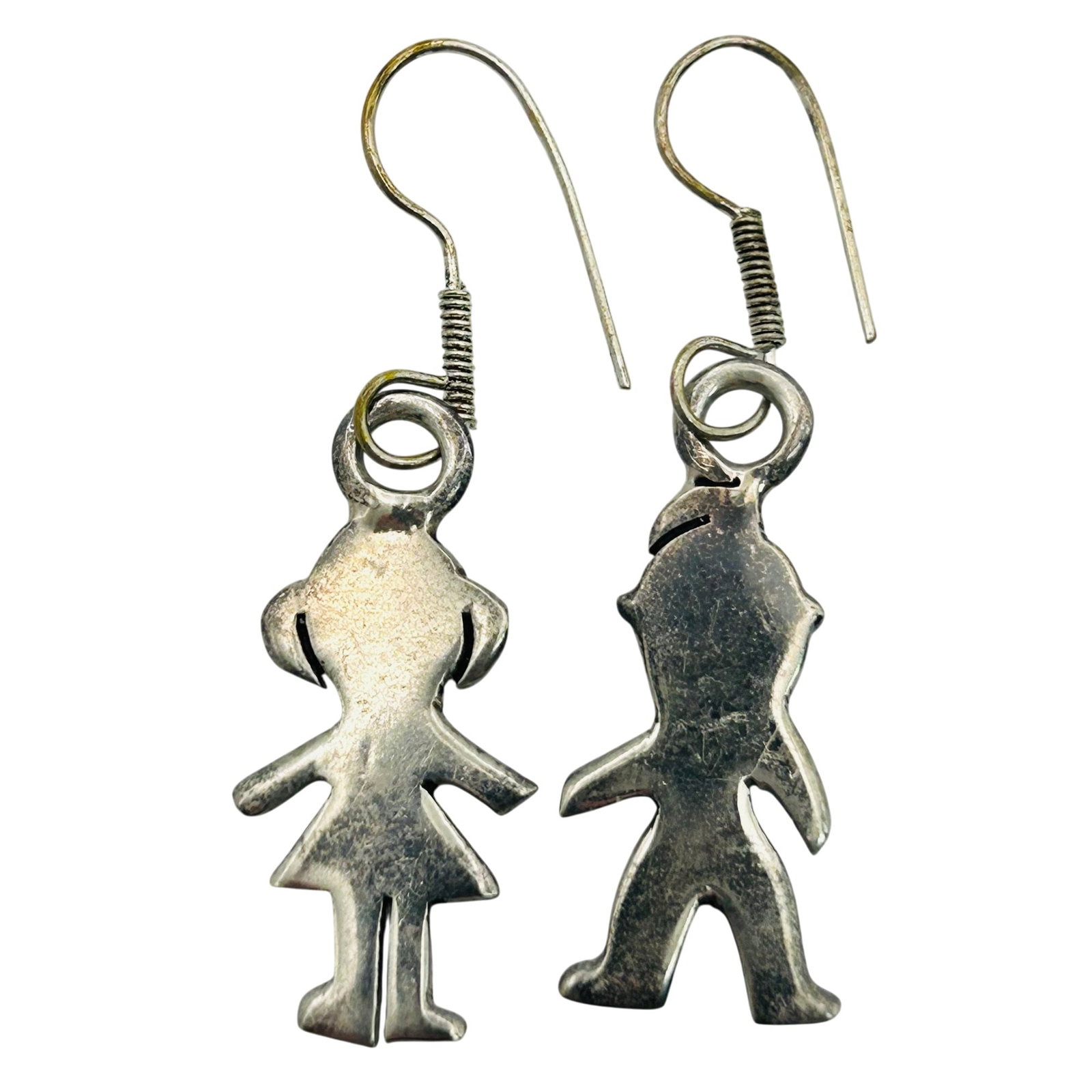 Sterling Boy And Girl Hook Back Earrings (1 of 4)